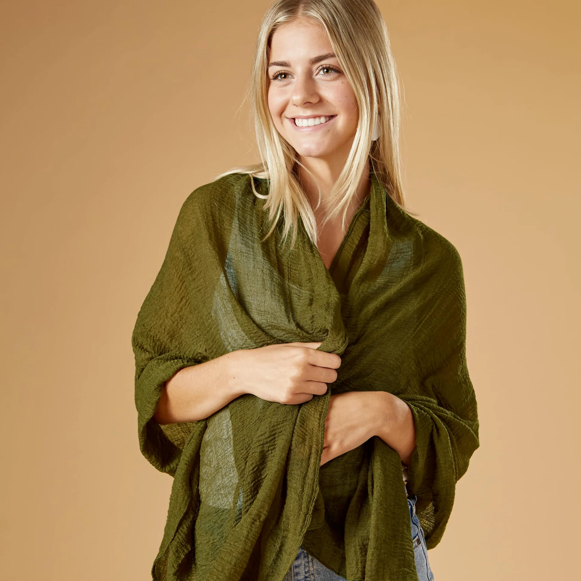 Hadley Wren Tickled-Bufanda Ligera para Mujer, Color Azul Marino, Talla única