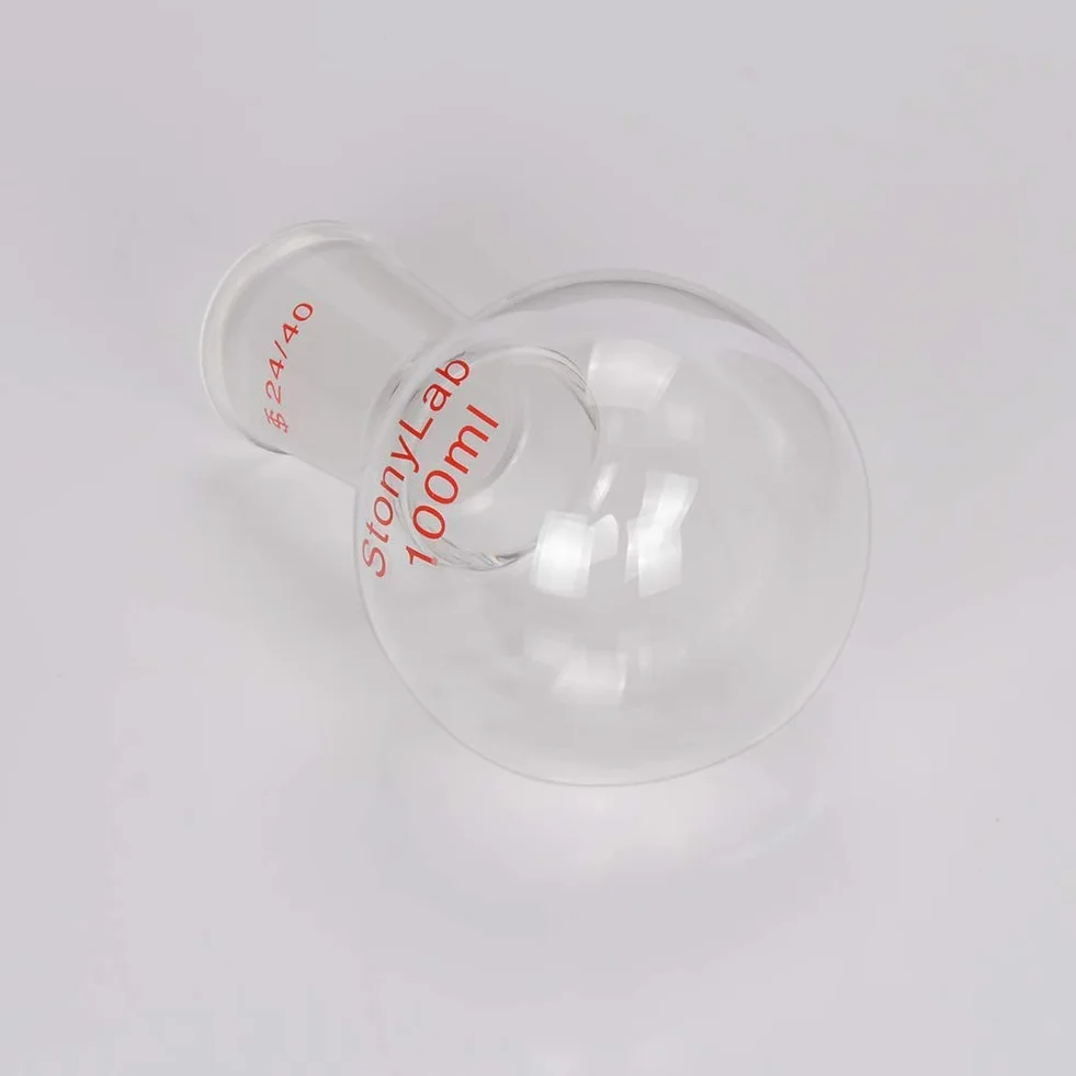 Matraz Fondo Redondo Cristal Borosilicato Pared Gruesa 24/40 100ml