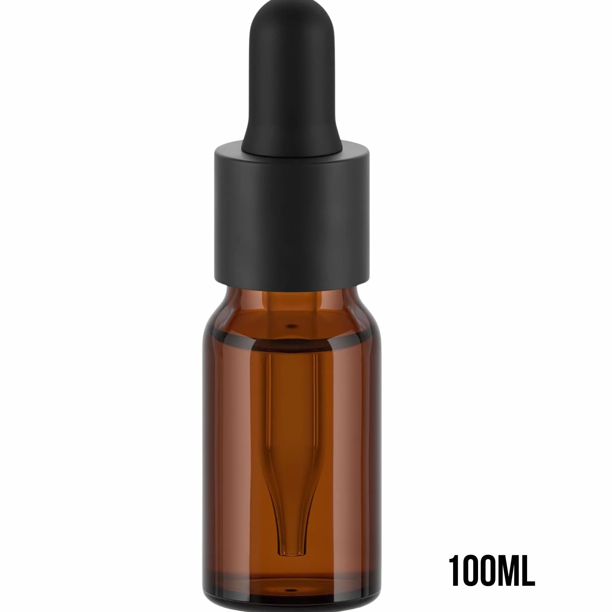 Botellas Cuentagotas Cristal Ámbar 100ml Pack 2x Frascos con Pipeta de Vidrio Protección UV Natural