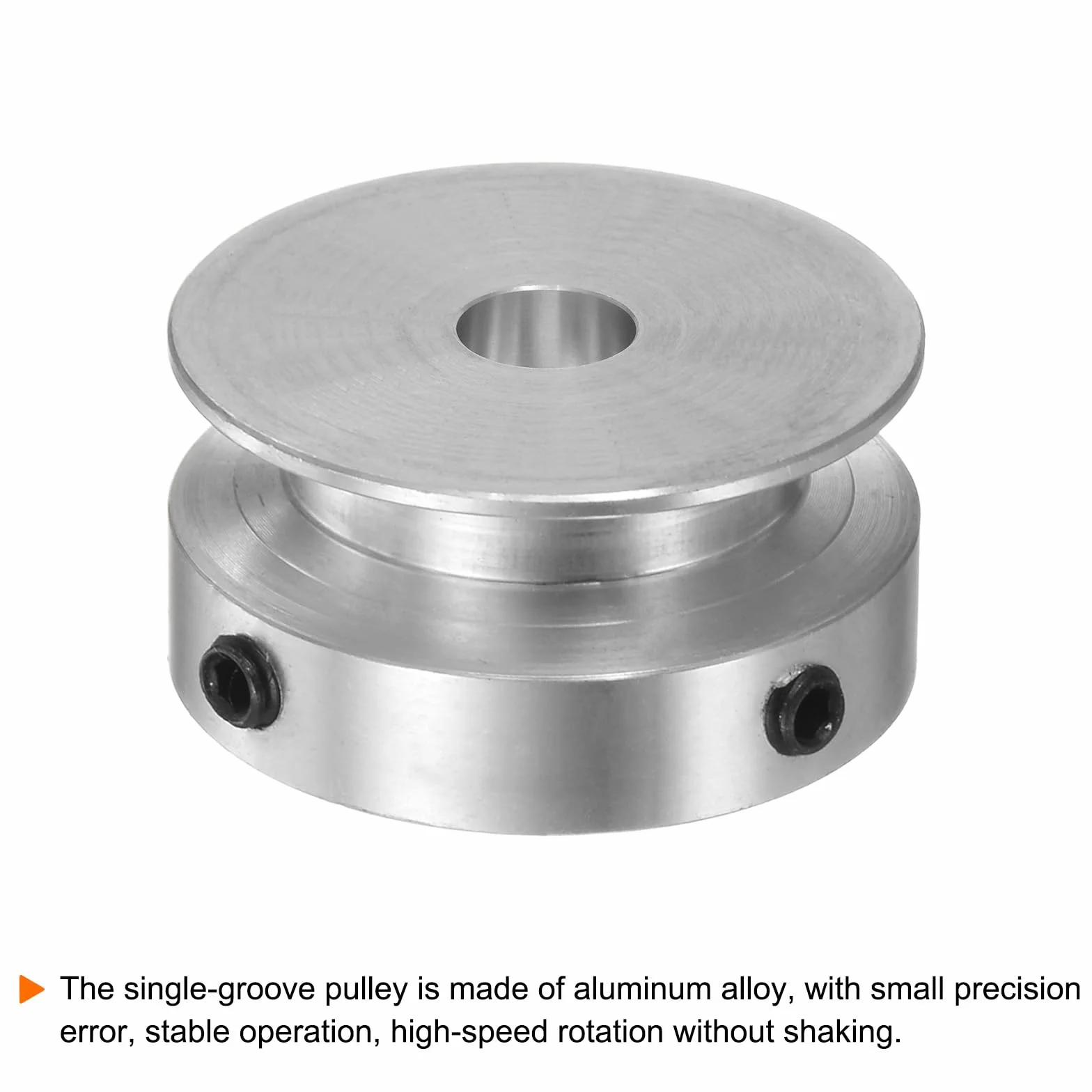 sourcing map Polea de Ranura Única 8mm 30mm Aleación de Aluminio con Llave Hexagonal para Máquina de Perforación