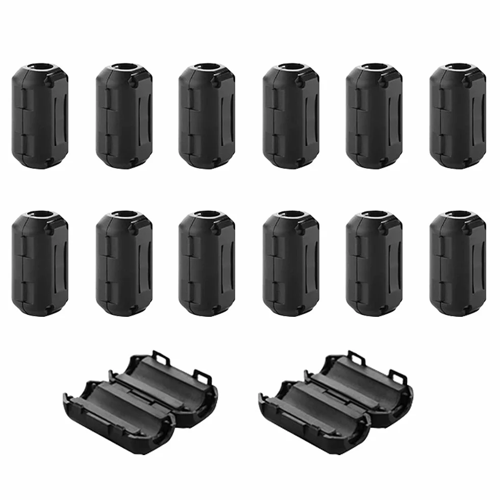 Núcleo de Anillo de Ferrita Negro 14Pcs 7mm Supresor de Ruido RFI EMI Filtro de Alta Frecuencia