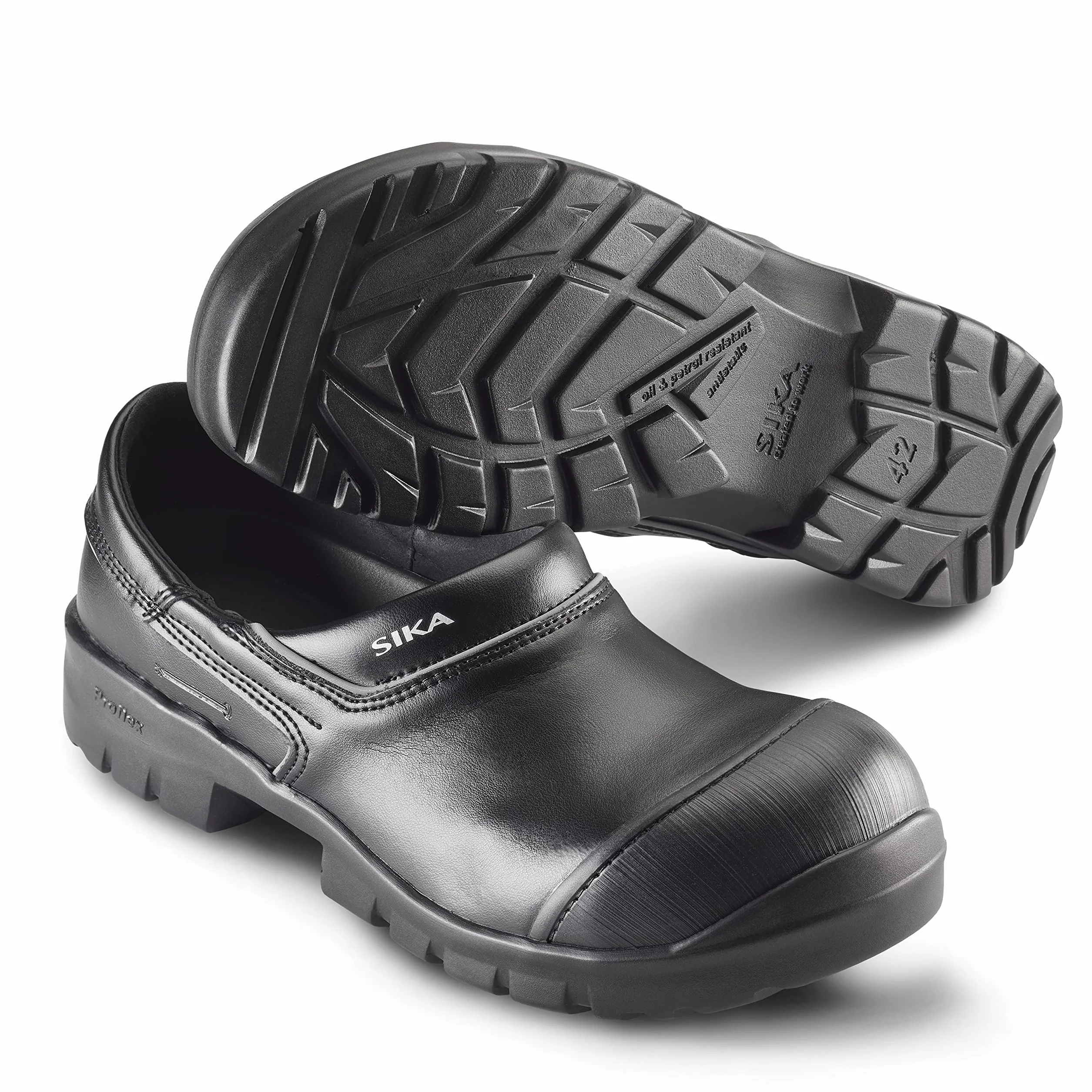SIKA Proflex zuecos cerrados con puntera y suela intermedia de fibra, negro, S3 + SRC