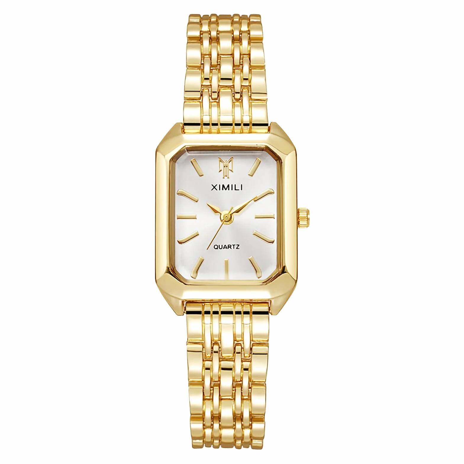 OFFCUP Reloj Analógico para Mujer de Cuarzo con Correa en Acero Inoxidable, 32mm Clásico Relojes Cuadrado para Mujer, Reloj de Pulsera de Moda para Damas y Niñas, 3 Manecillas