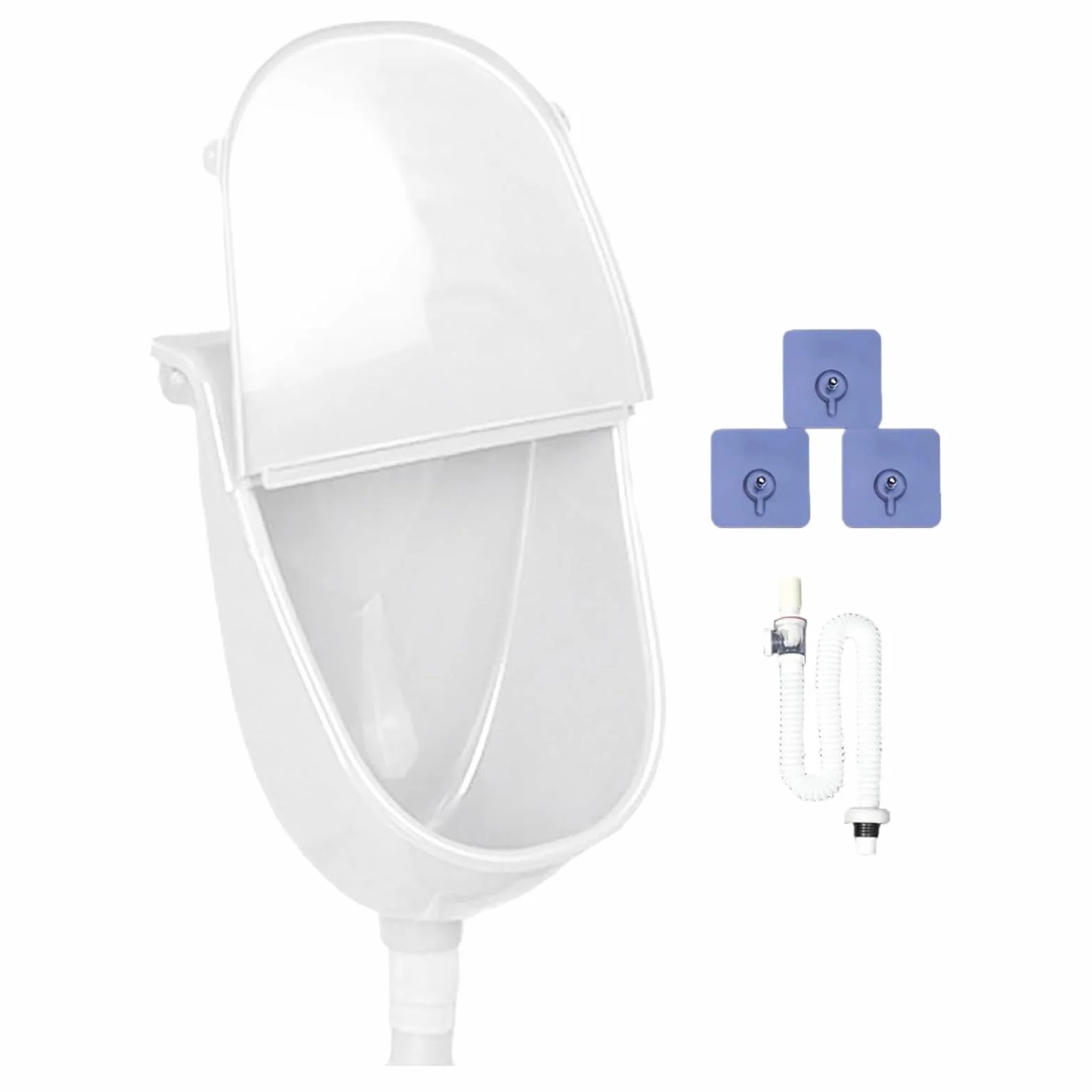 Urinario De Pared Con Tapa Para Baño Descarga Ajustable Manguera Hogar Jardín Exteriores