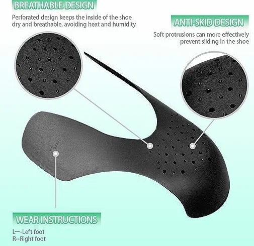 Protector de arrugas de zapatos, 6 pares de protectores de arrugas de zapatos para la mayoría de las arrugas de tenis para mujeres 5-9 hombres 7-12