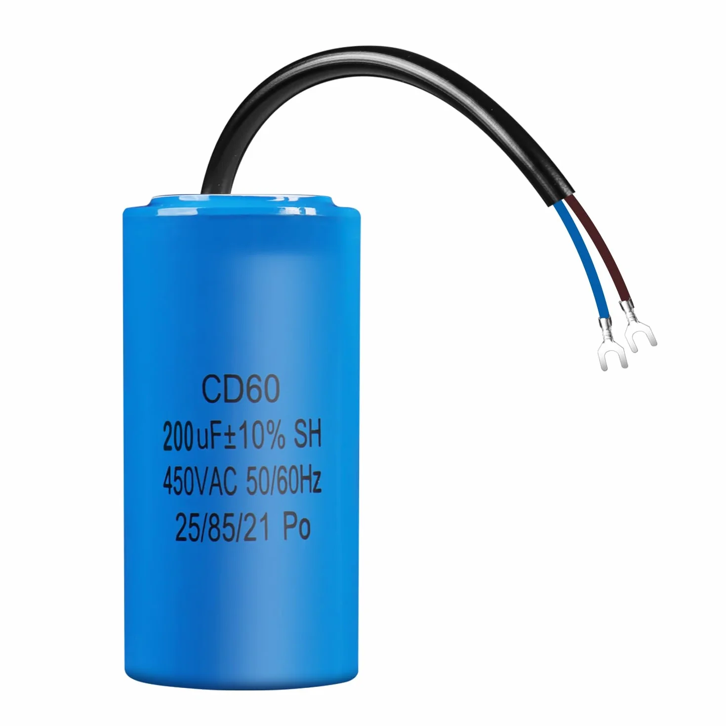 ANGEEK Condensador CD60 AC 450V 200uf 50/60Hz de Arranque y Marcha para Motor