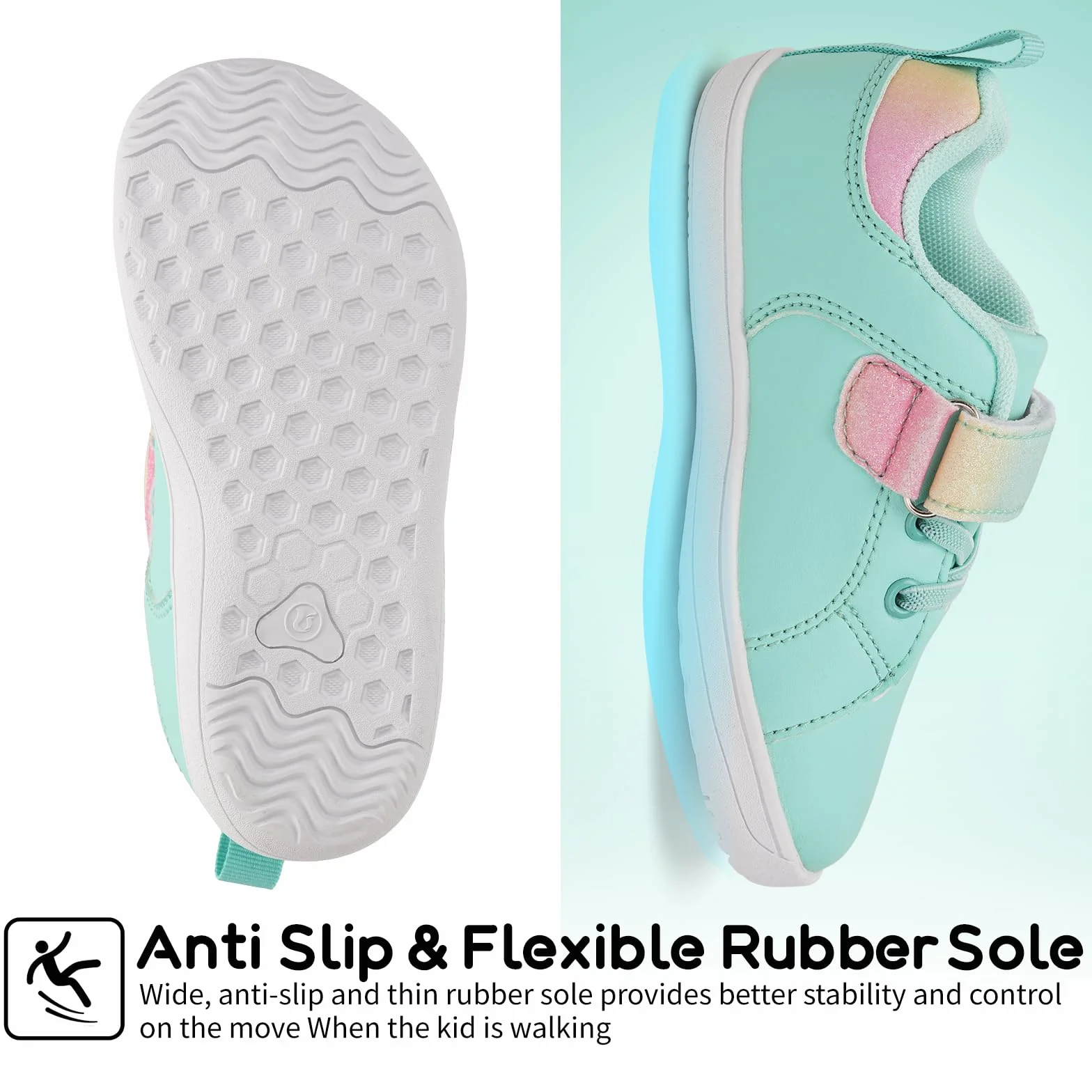 Calzado Descalzos Niños Niñas Amplia para Barefoot Exterior Interio Ligeros y Deporte Transpirables Zapatillas de Trail Minimalistas(Verde, 27EU)