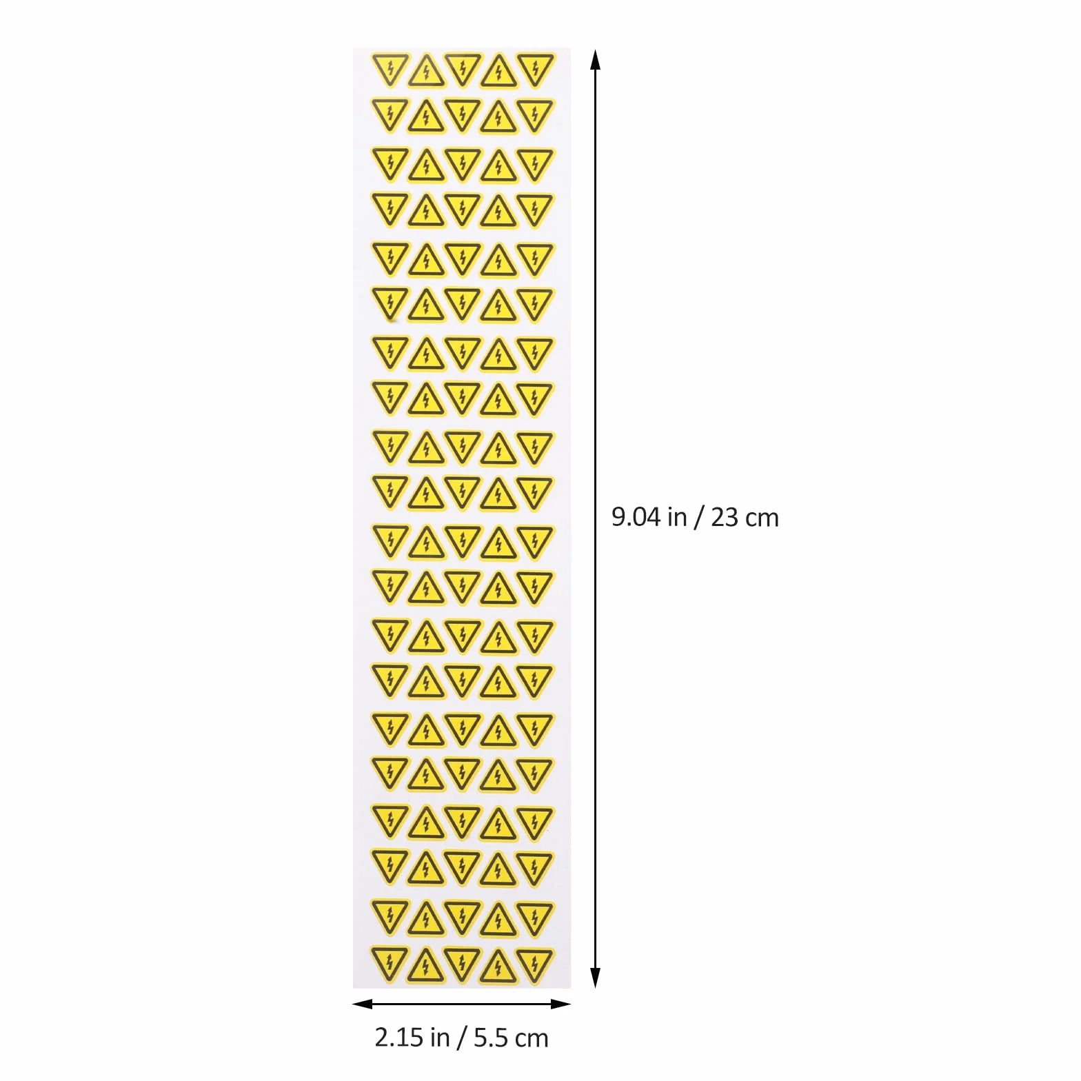Pegatinas de Advertencia de Seguridad Eléctricas Triangulares Amarillas PVC Paquete de 3