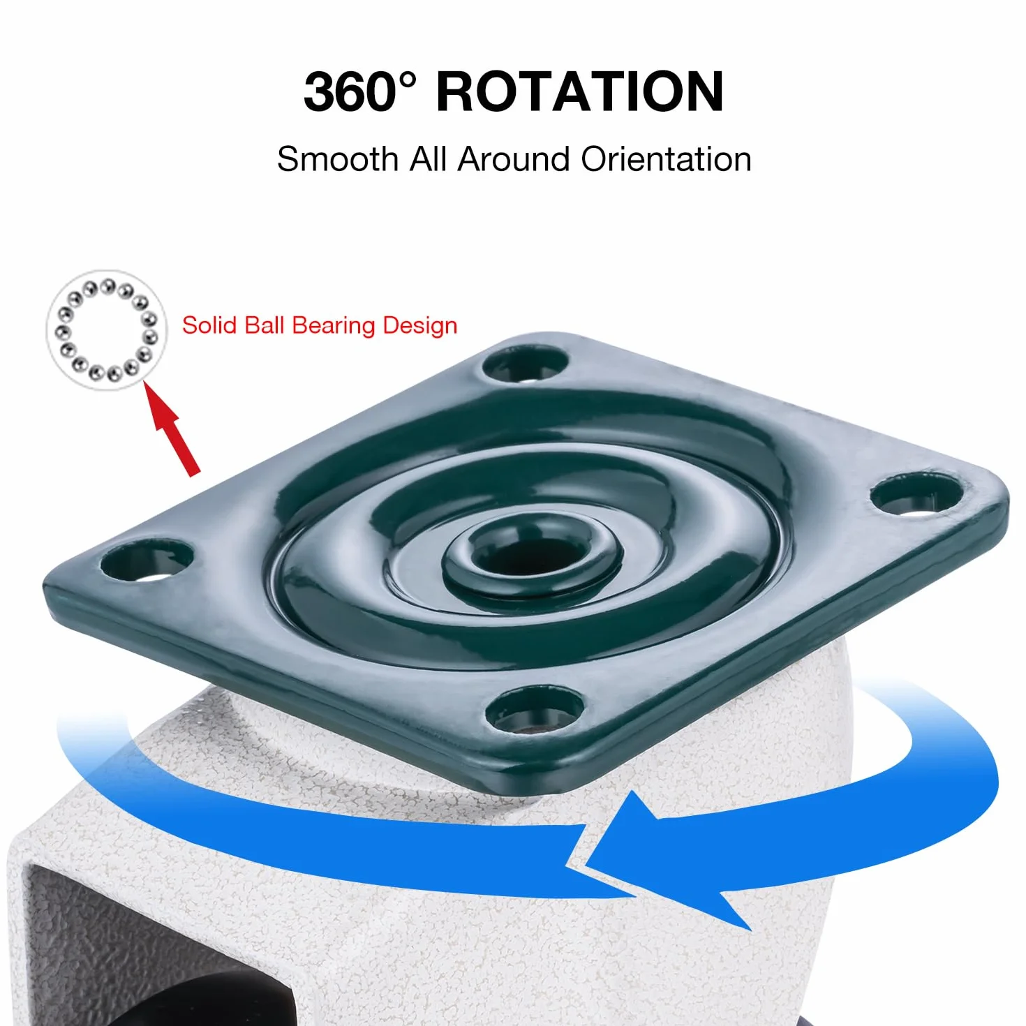 KATSU Ruedas Niveladoras 4 Piezas 550kg Carga Estática 50mm Giratorias Retráctiles Altura Ajustable