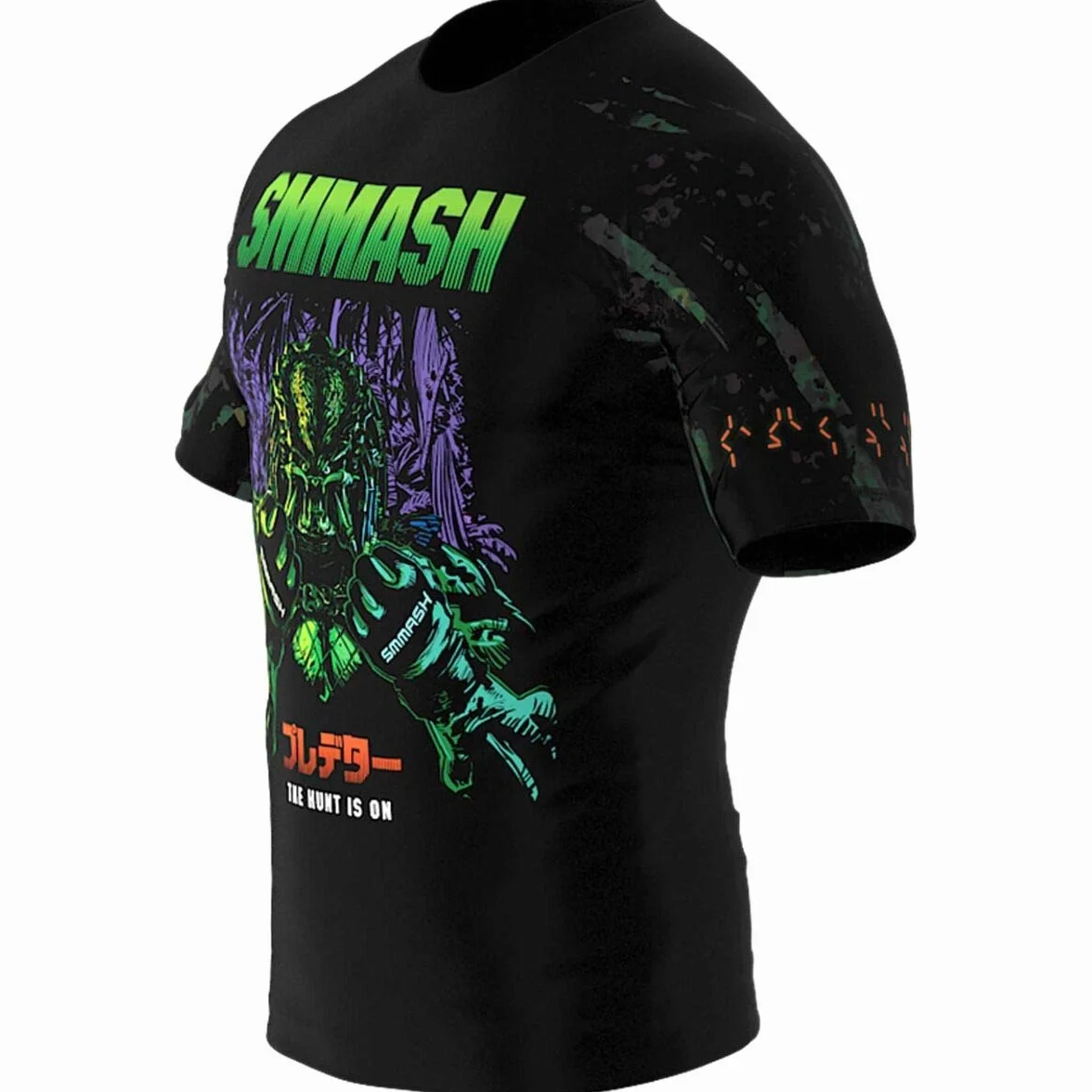 SMMASH Helion Rashguard Hombre Manga Corta para MMA, BJJ, K1