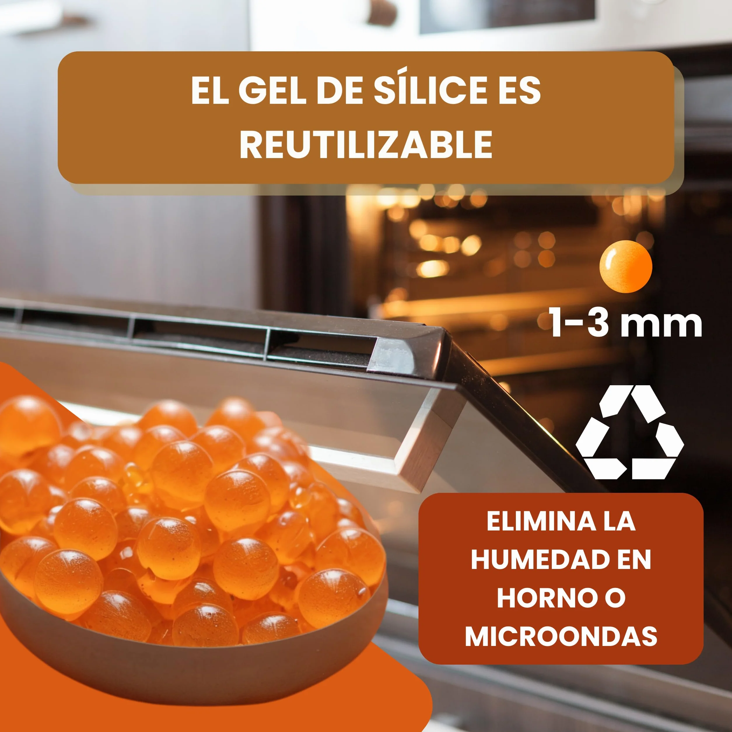 Gel de Sílice Naranja Indicador Humedad 5KG Antihumedad Natural