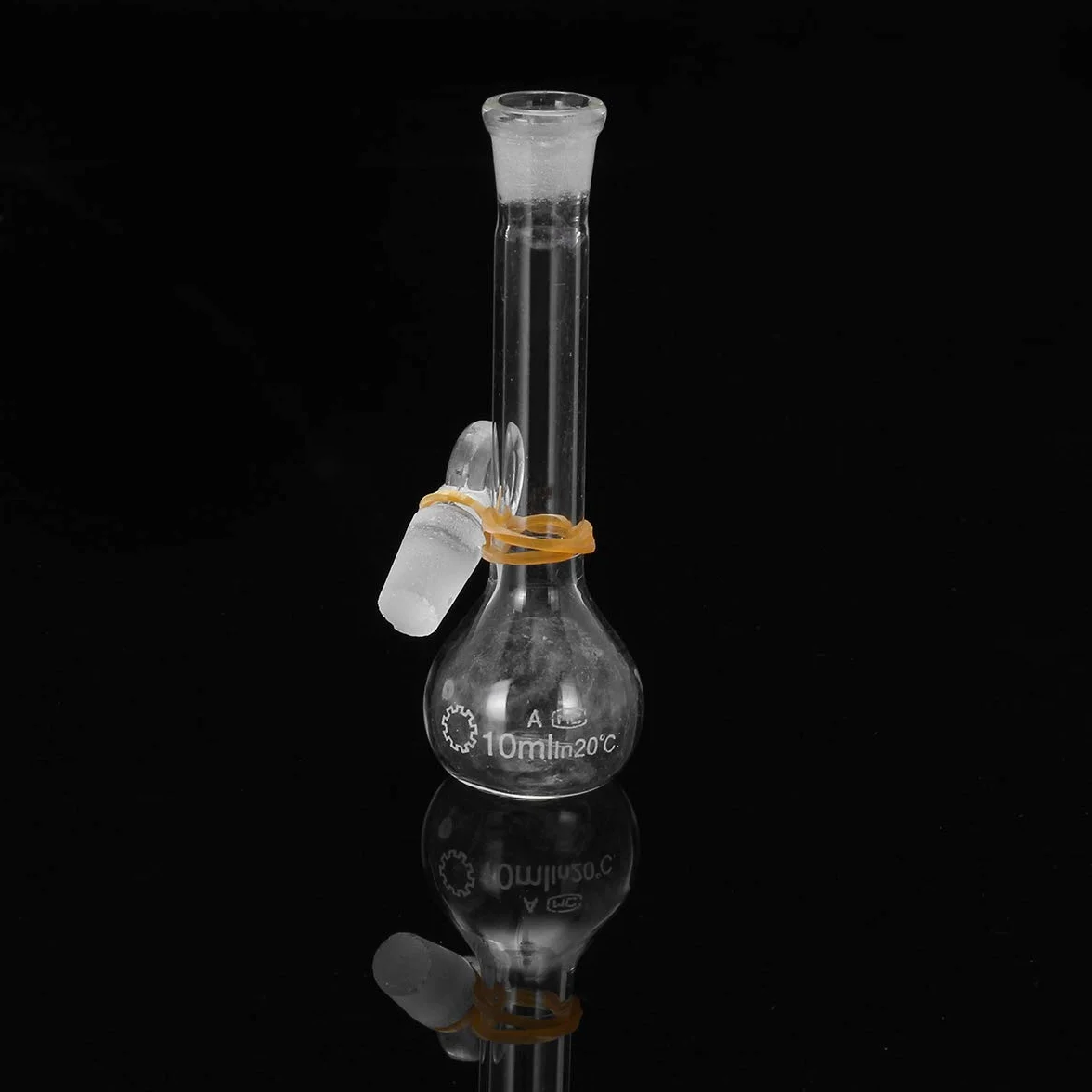 Charles Frasco Volumétrico Cristal Claro 10ml Tapón Laboratorio Química