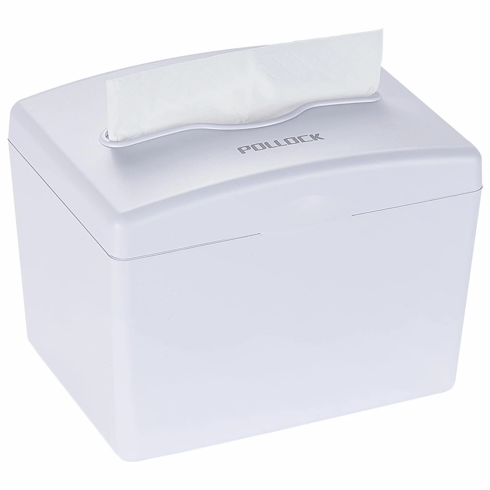 Pollock Dispensador de Servilletas de Sobremesa, Toallas de Mano, Papel Secamanos, Base Antideslizante, Gran Capacidad, Blanco