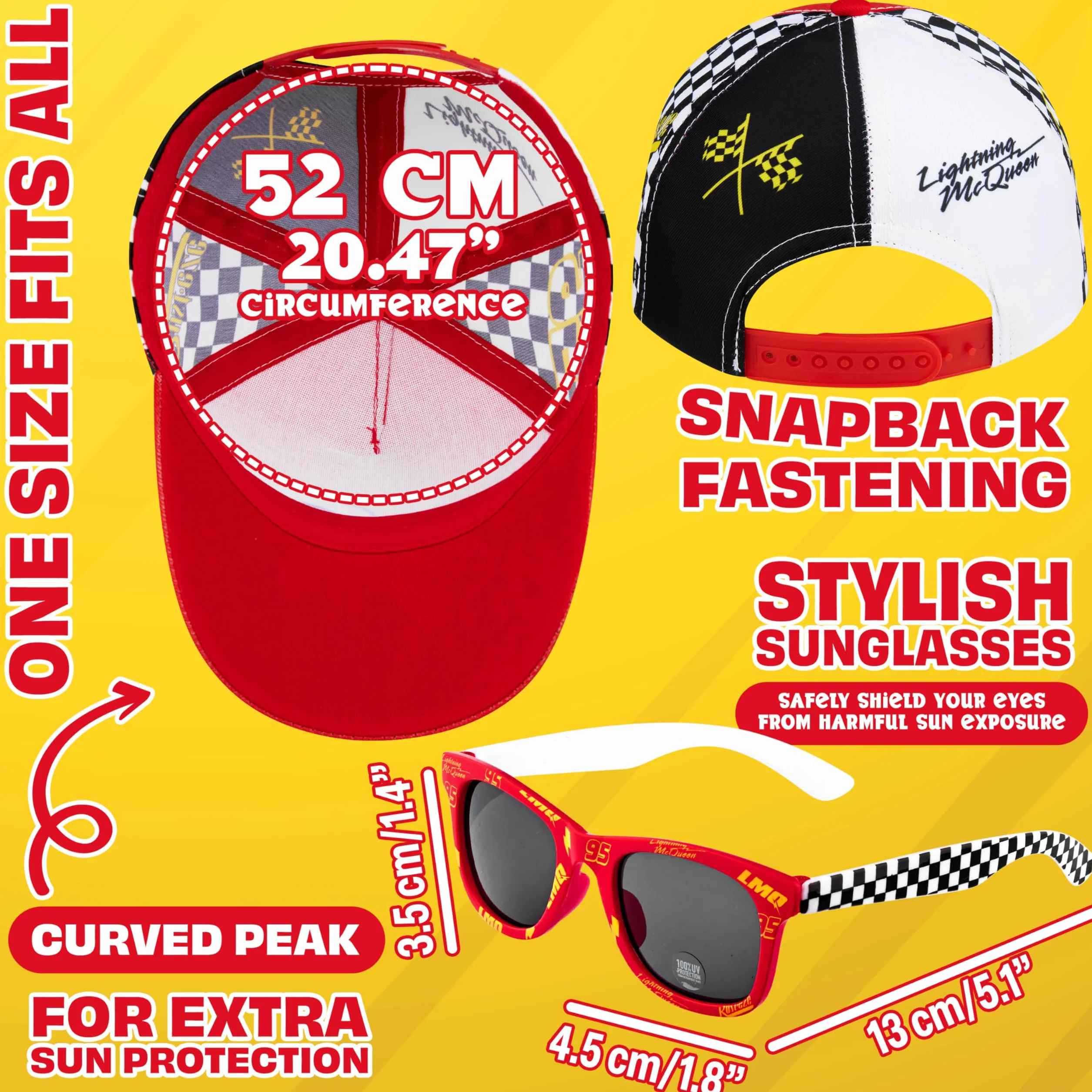 Get Trend Gorra Infantil y Gafas de Sol Niño Set Gorra Ajustable y Gafas de Sol para Niños UV400 Protección Viajes Accesorios