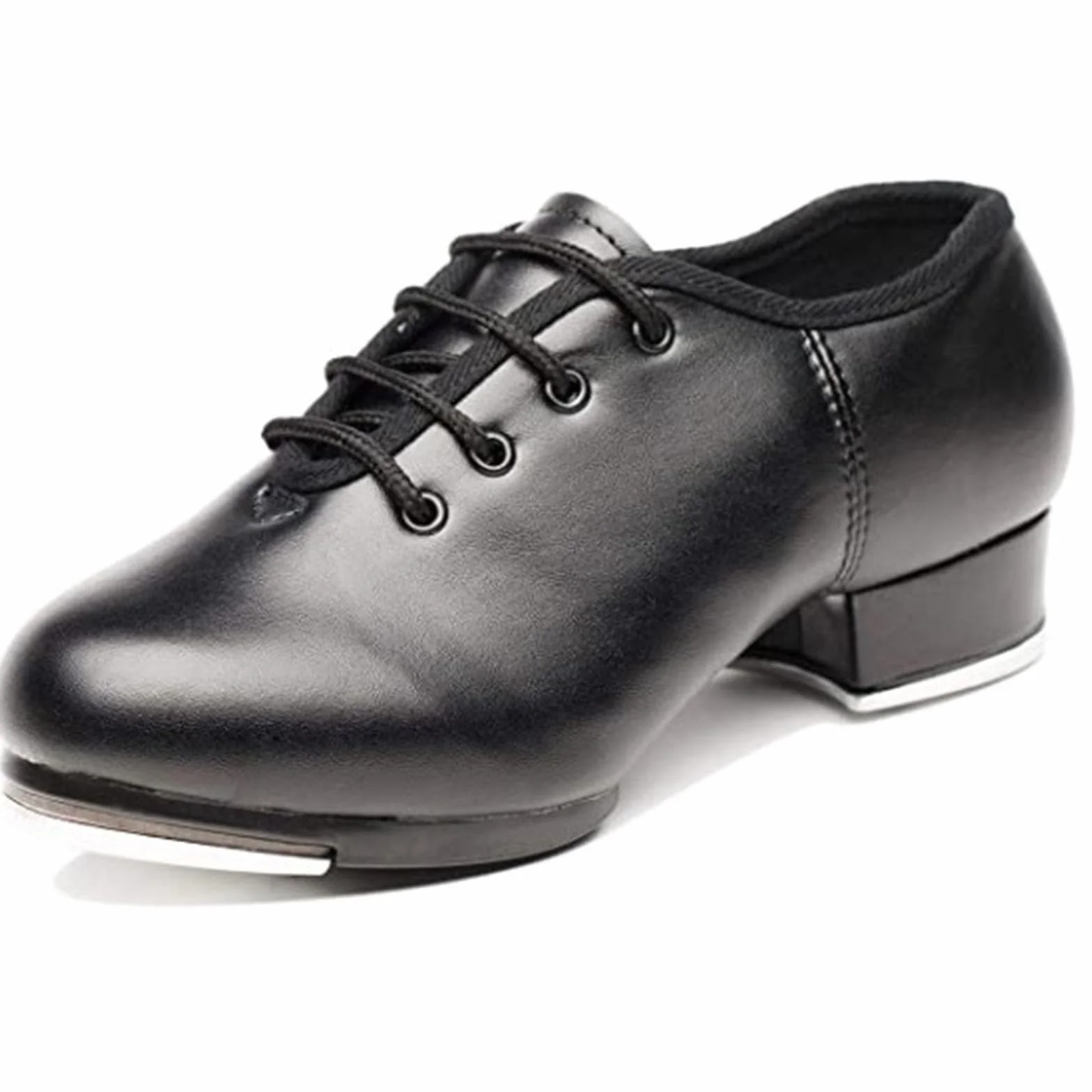 Zapatos de Claqué Profesionales con Dividida y Cordones de Cuero Sintético para Hombre #5656