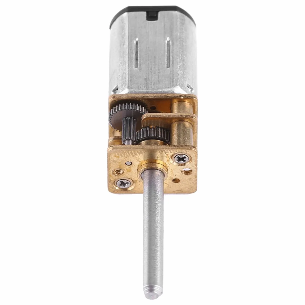 Motorreductor DC 12V 2000 RPM con Caja de Engranajes y Eje Largo para Robot