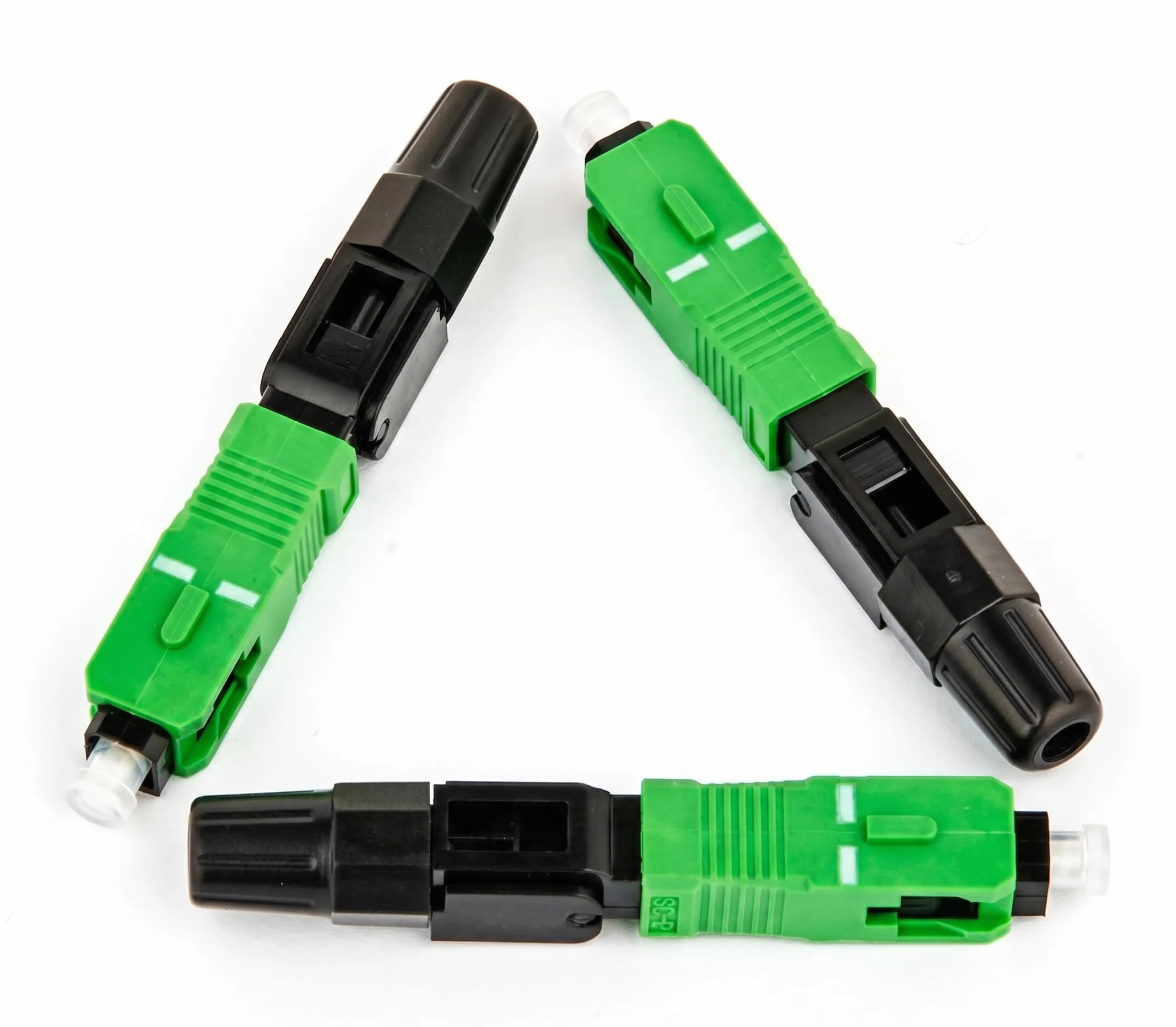 Conectores de fibra óptica SC APC tipo Flip, conector frío rápido para red CATV, 10 unidades