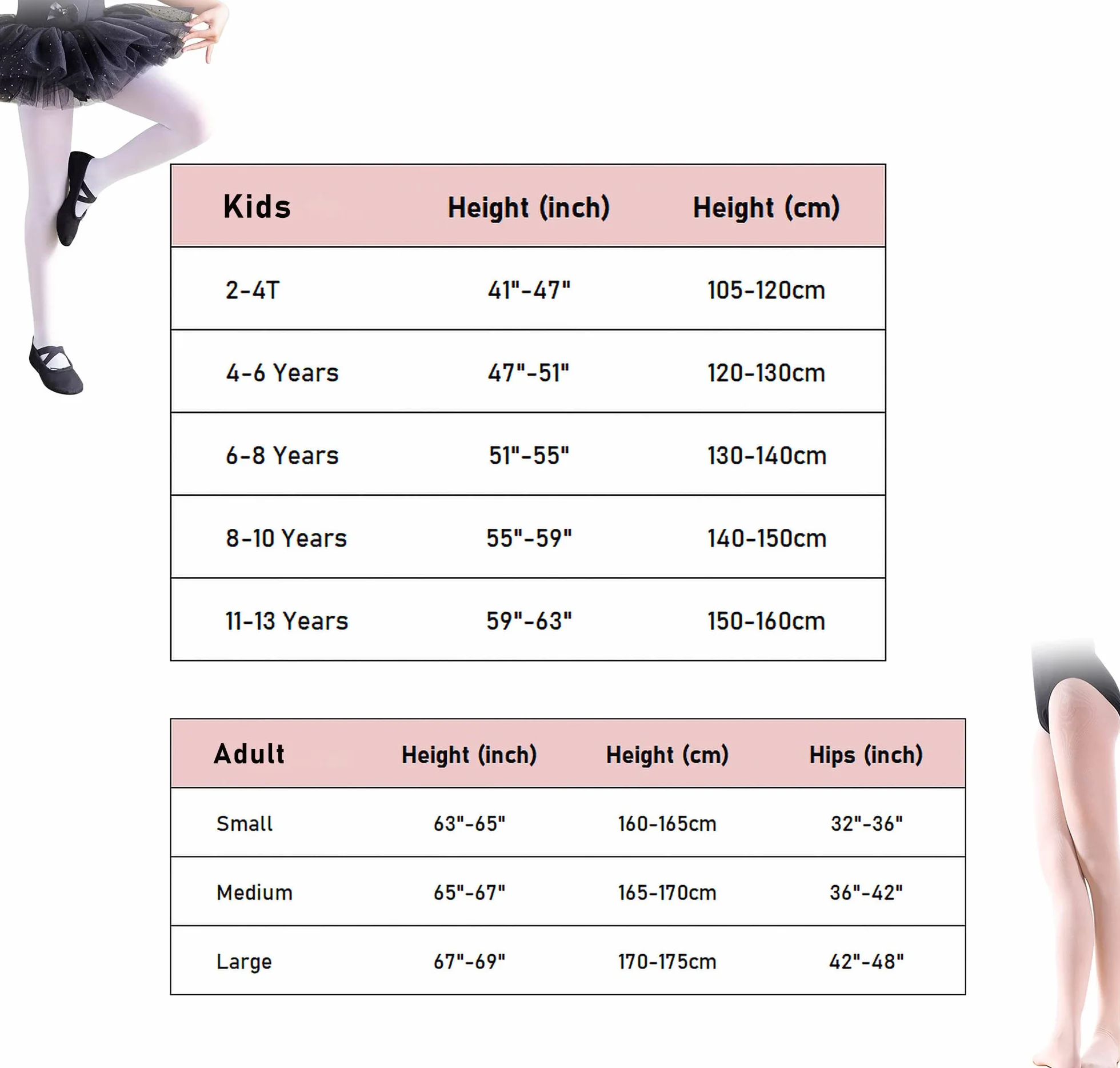 Danswan Mallas de Ballet de Transición para Niñas y Mujeres