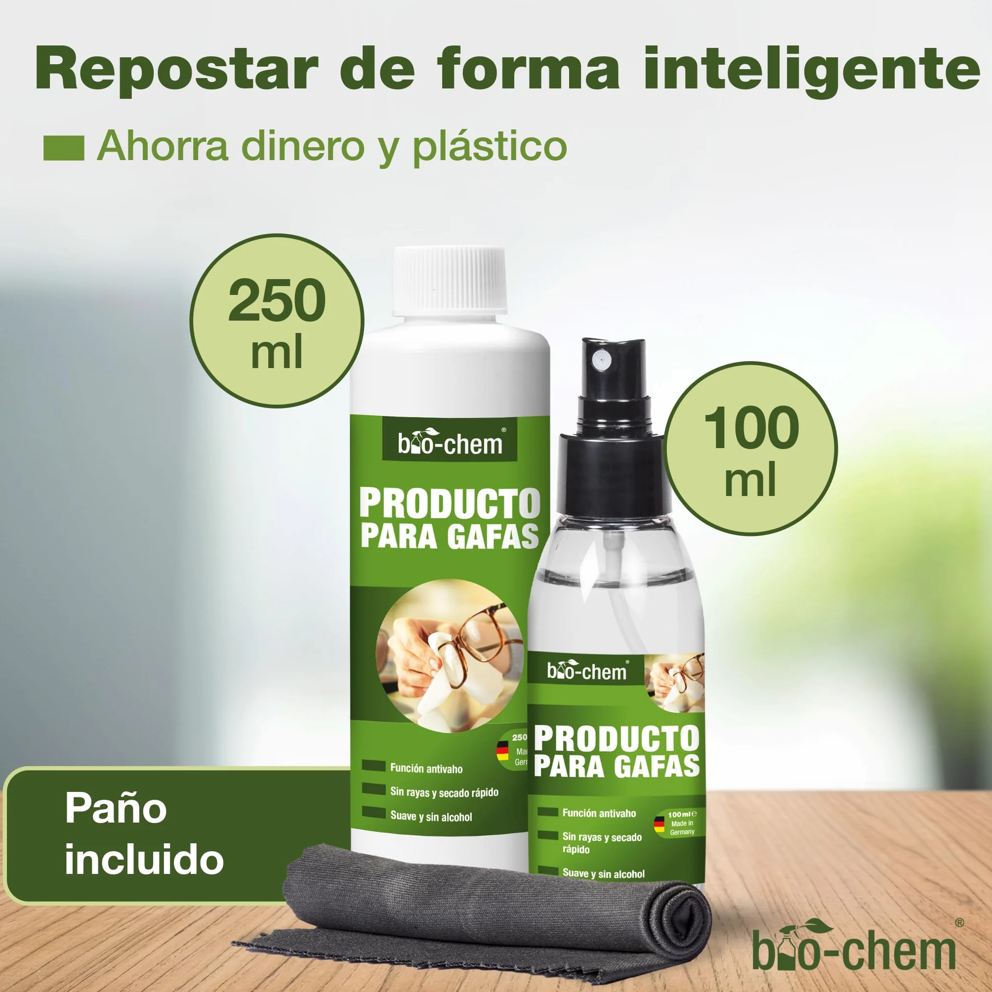 Bio-Chem Limpiador de gafas y lentes 2x 100ml
