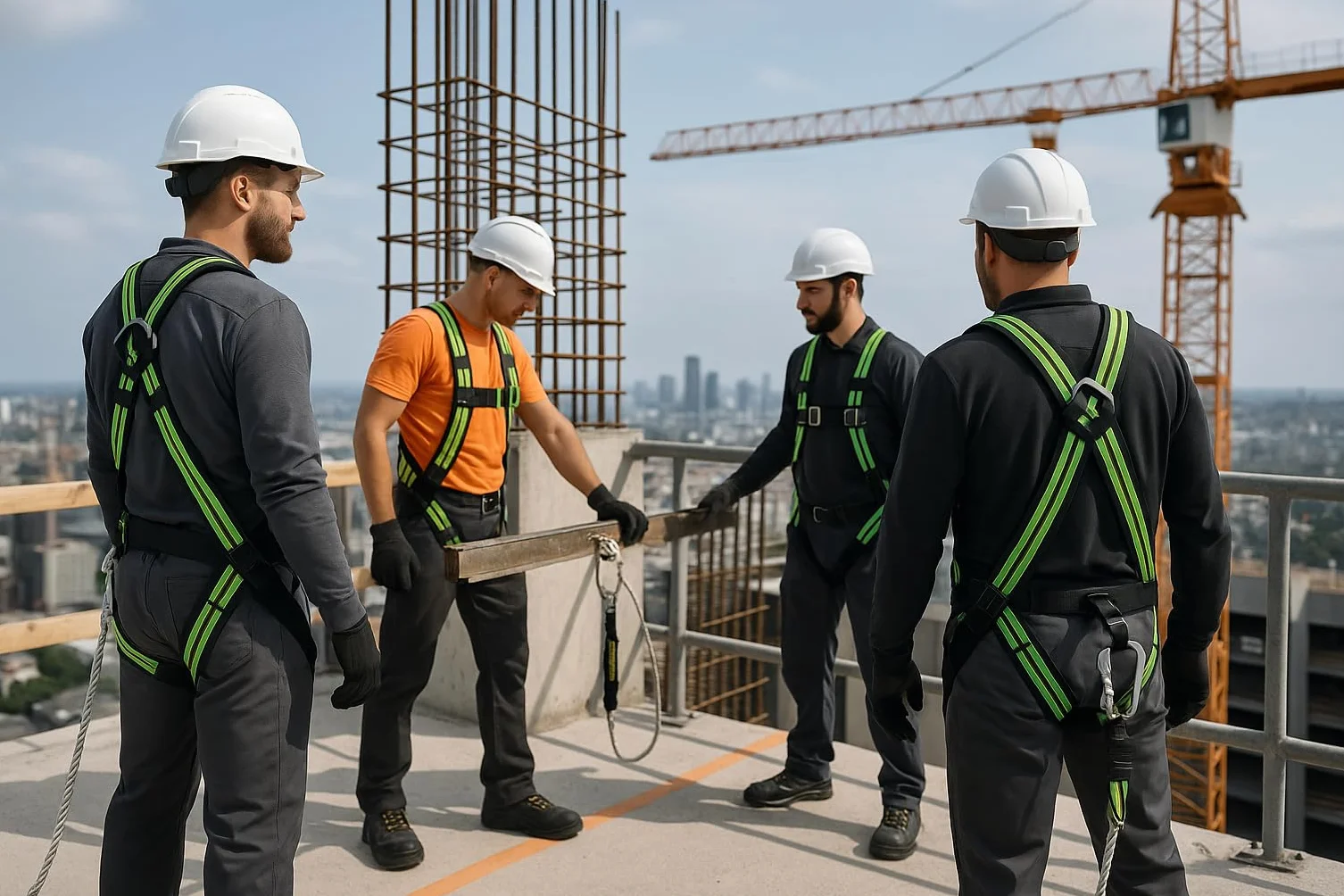 Kratos Safety Mune 3 Cinturón de recogida de dos puntos con herramienta multifunción y 5 hebillas de ajuste EN 361