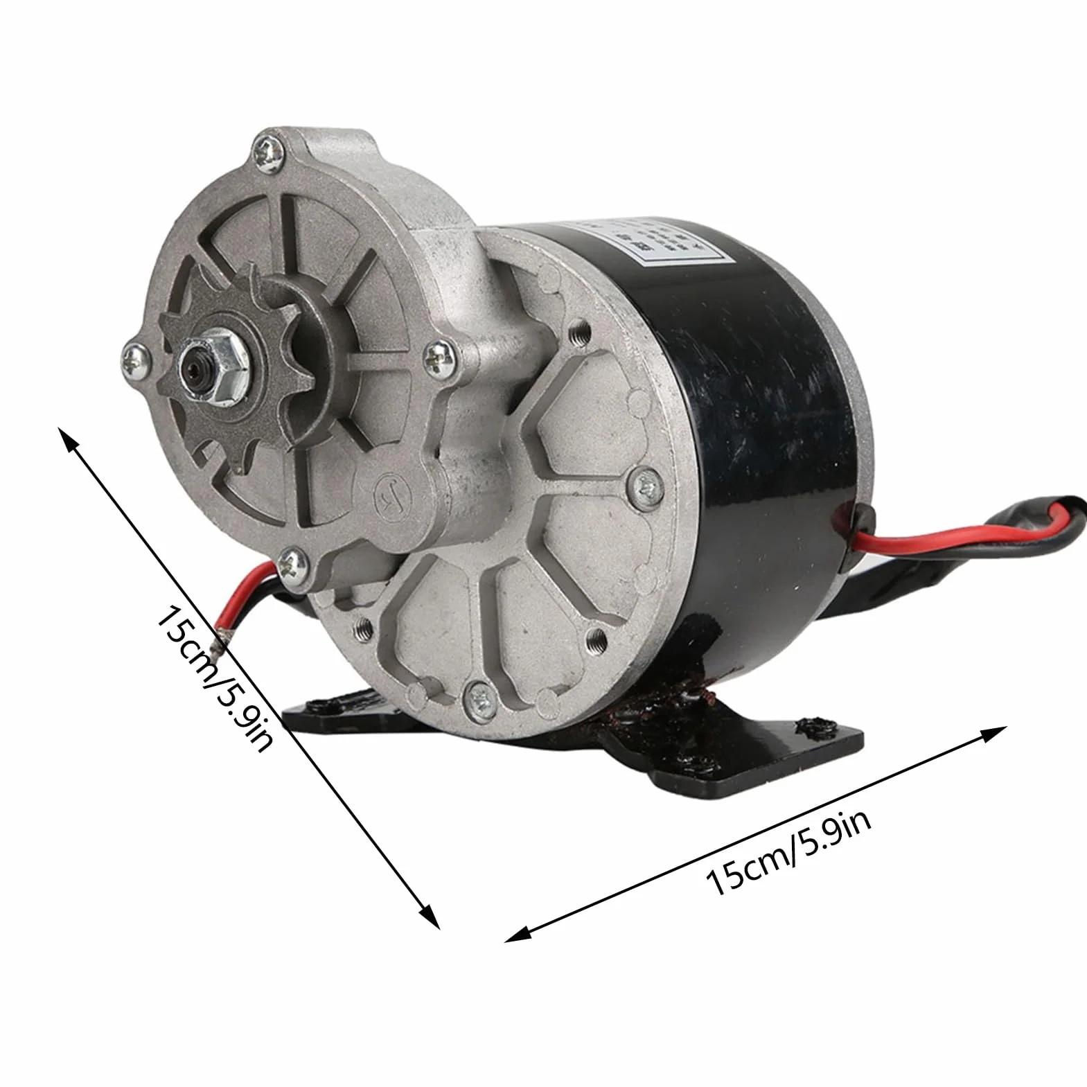 Motor eléctrico 12V 250W con caja de cambios 9 dientes para bicicleta eléctrica