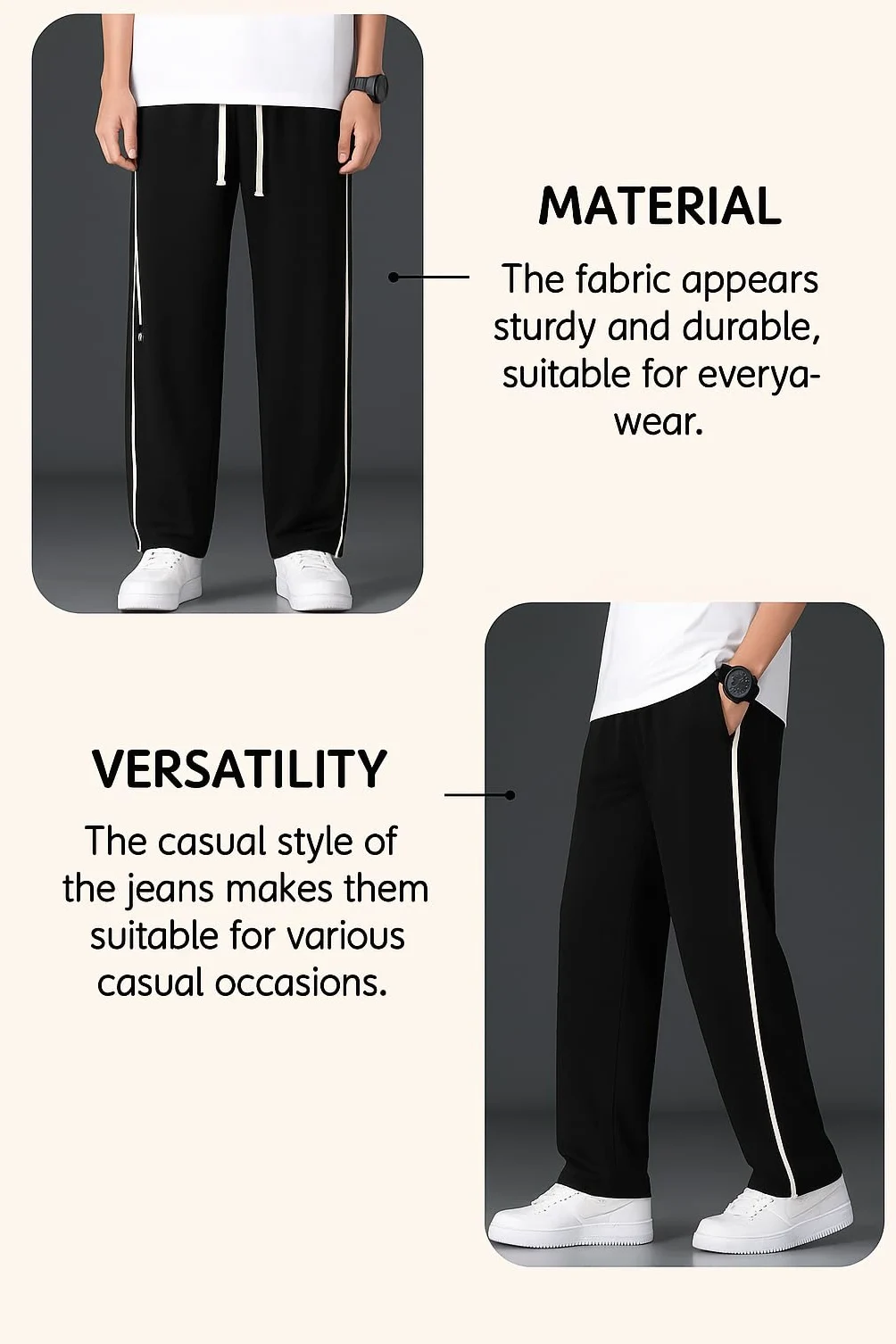 Lymio Pantalones de chándal para hombre, pantalones de entrenamiento, color liso (TP-34-35)