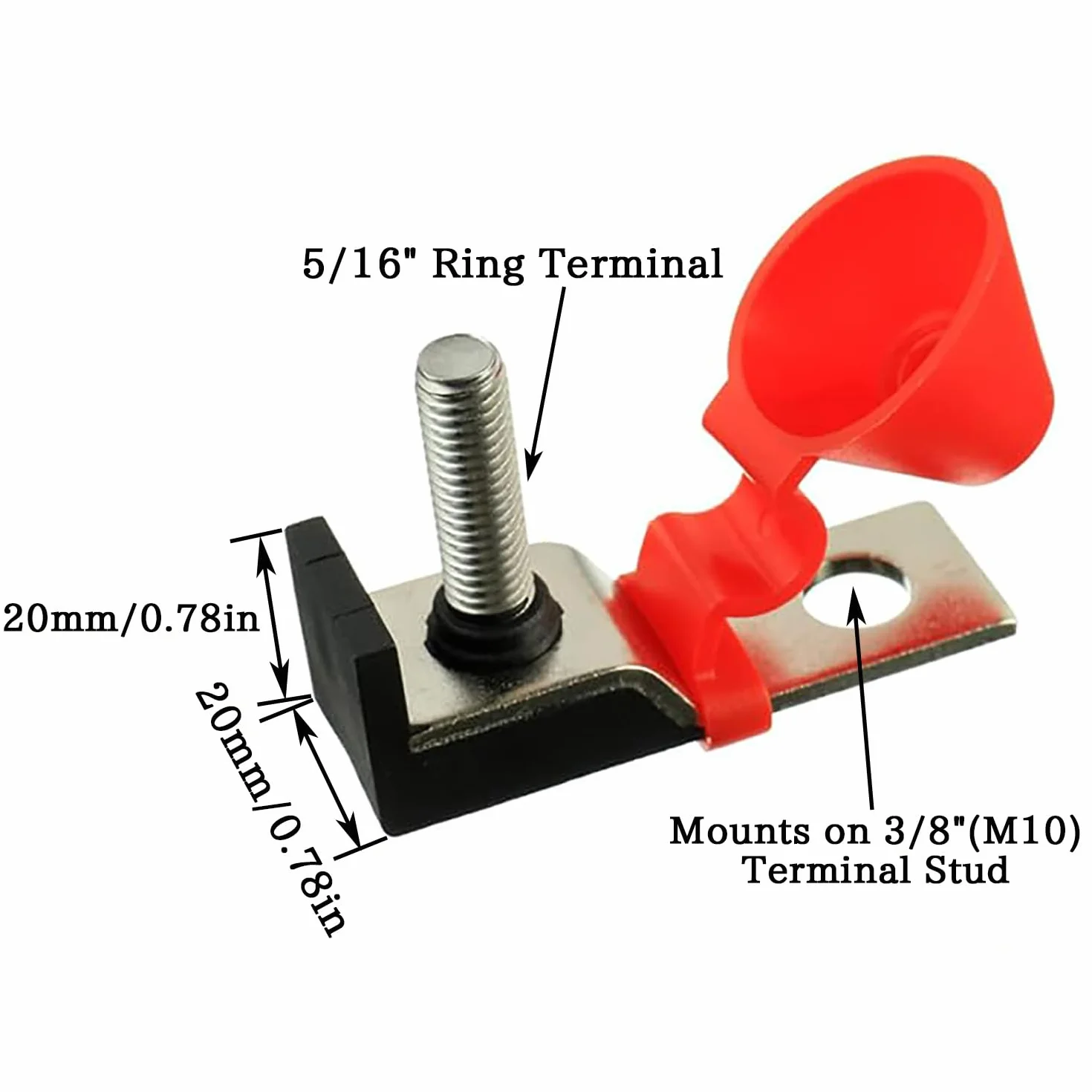BOJACK MRBF Bloque de Fusibles 5/16" 125A 58V Fusible de Batería Marino