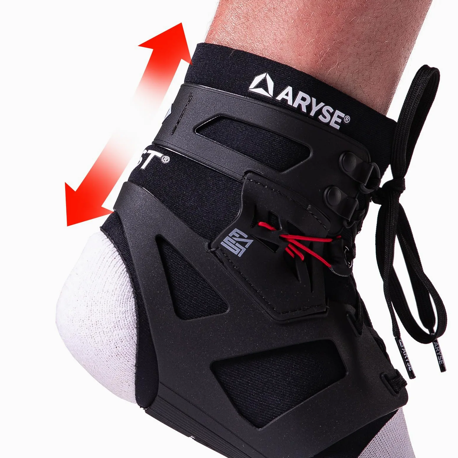 ARYSE IFAST - Tobillera estabilizadora - Soporte de tobillo superior para hombre y mujer - Baloncesto, béisbol, correr, fútbol, voleibol y mucho más - (M, esmerilado)