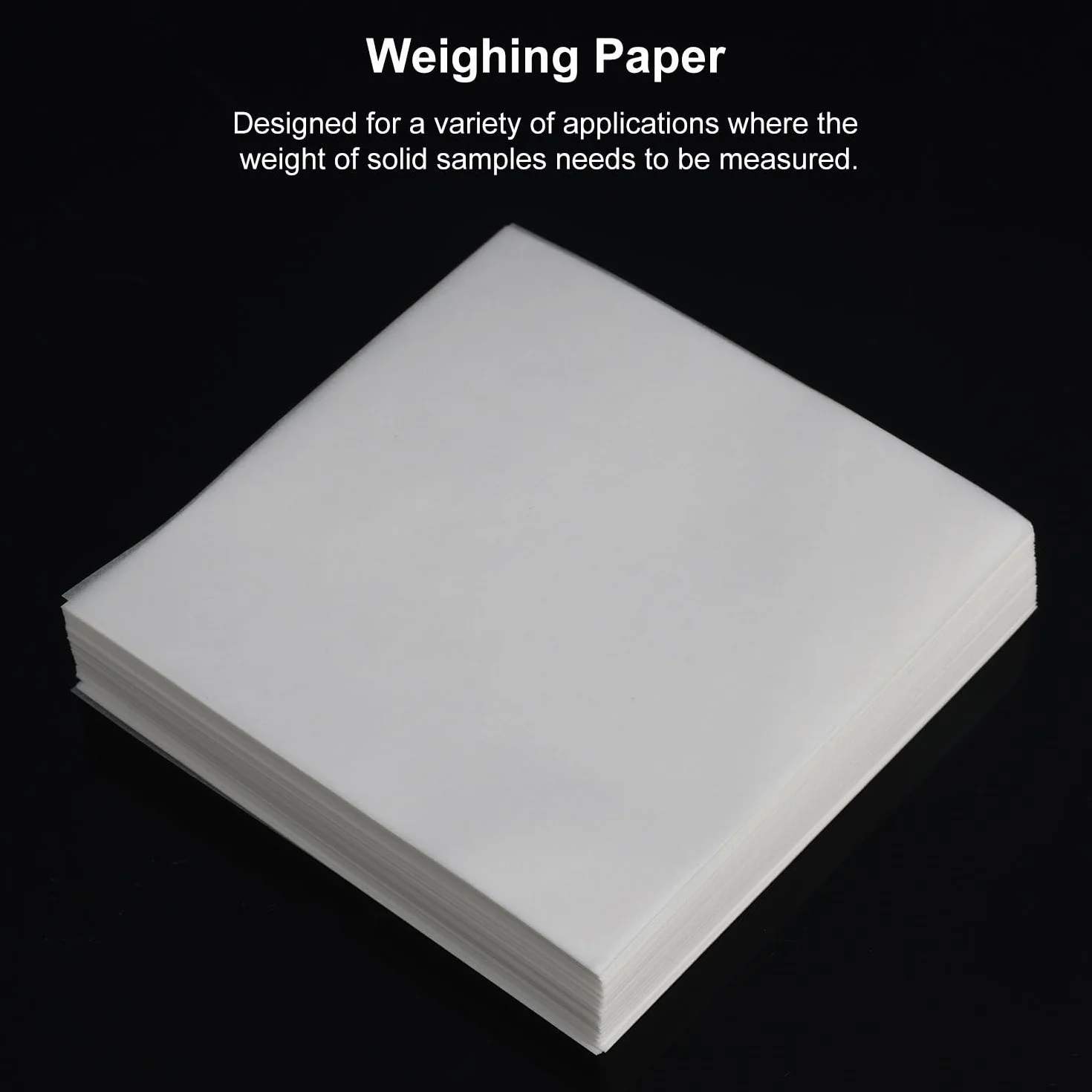 stonyLab Papel de Pesaje 75x75 mm sin Nitrógeno 500 Hojas para Balanza Analítica Laboratorio