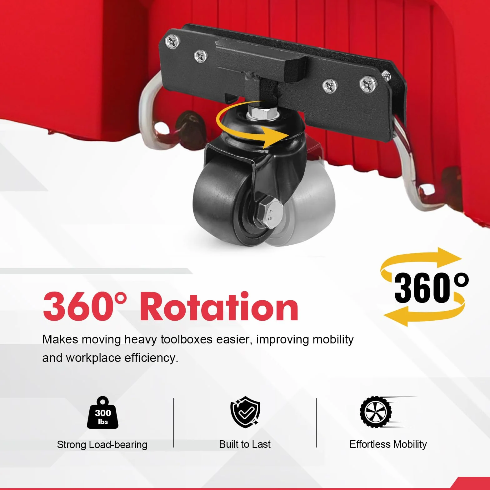 Ruedas delanteras compatibles con Milwaukee Packout, accesorios de ruedas giratorias para caja de herramientas
