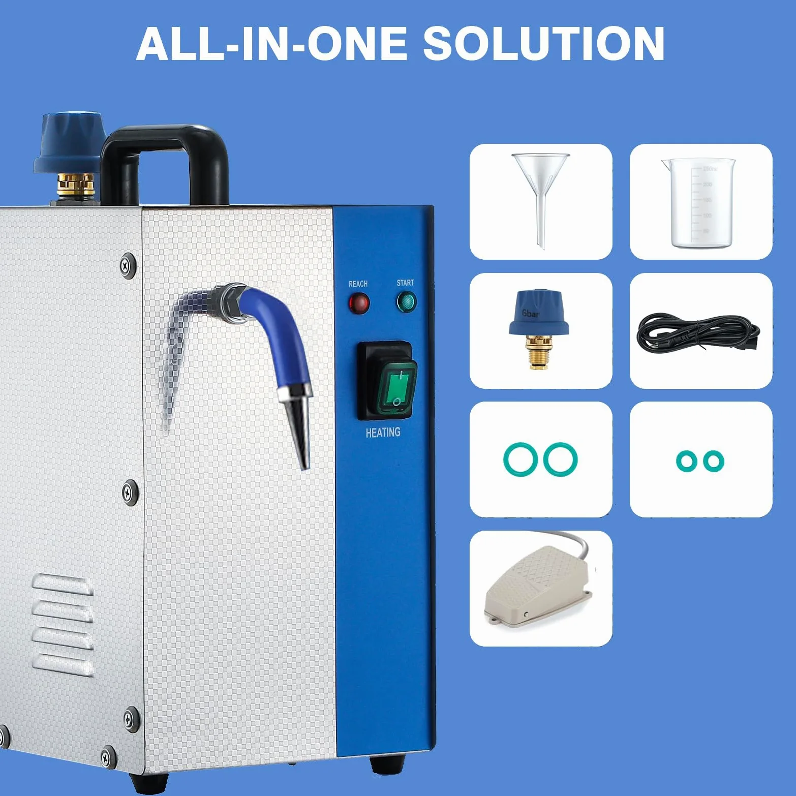 Máquina Limpiadora De Joyas A Vapor, para Monedas,Pequeñas Piezas de Metal,Registro,Junta de Circuito,Necesarios Diarios,Herramientas de Laboratorio,etc 2L