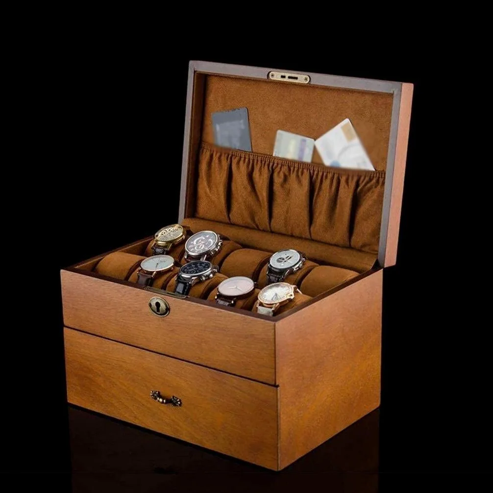 XBTGS Joyero organizador de relojes para hombres y mujeres – Joyero para relojes, almacenamiento de exhibición,