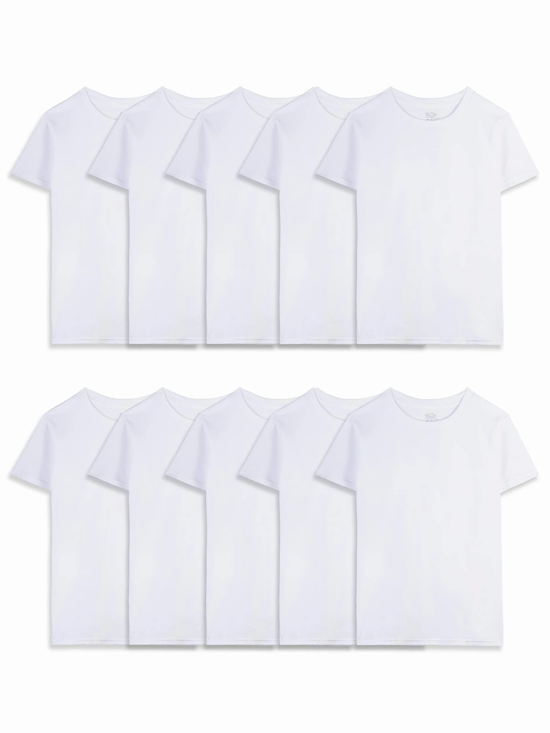 Fruit of the Loom - Camiseta de algodón para niño, color blanco