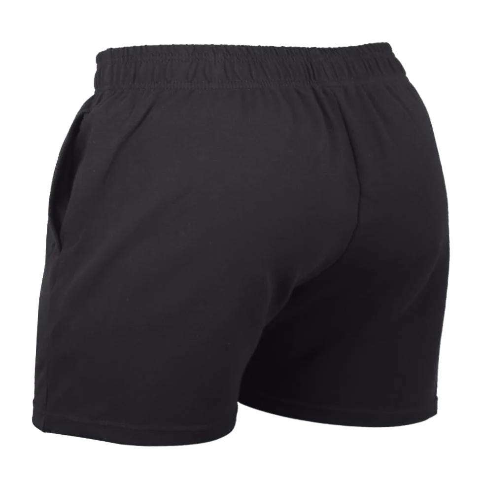 Pantalones cortos de entrenamiento de culturismo para hombre, entrepierna de 7,62 cm y 12,7 cm, algodón con bolsillo