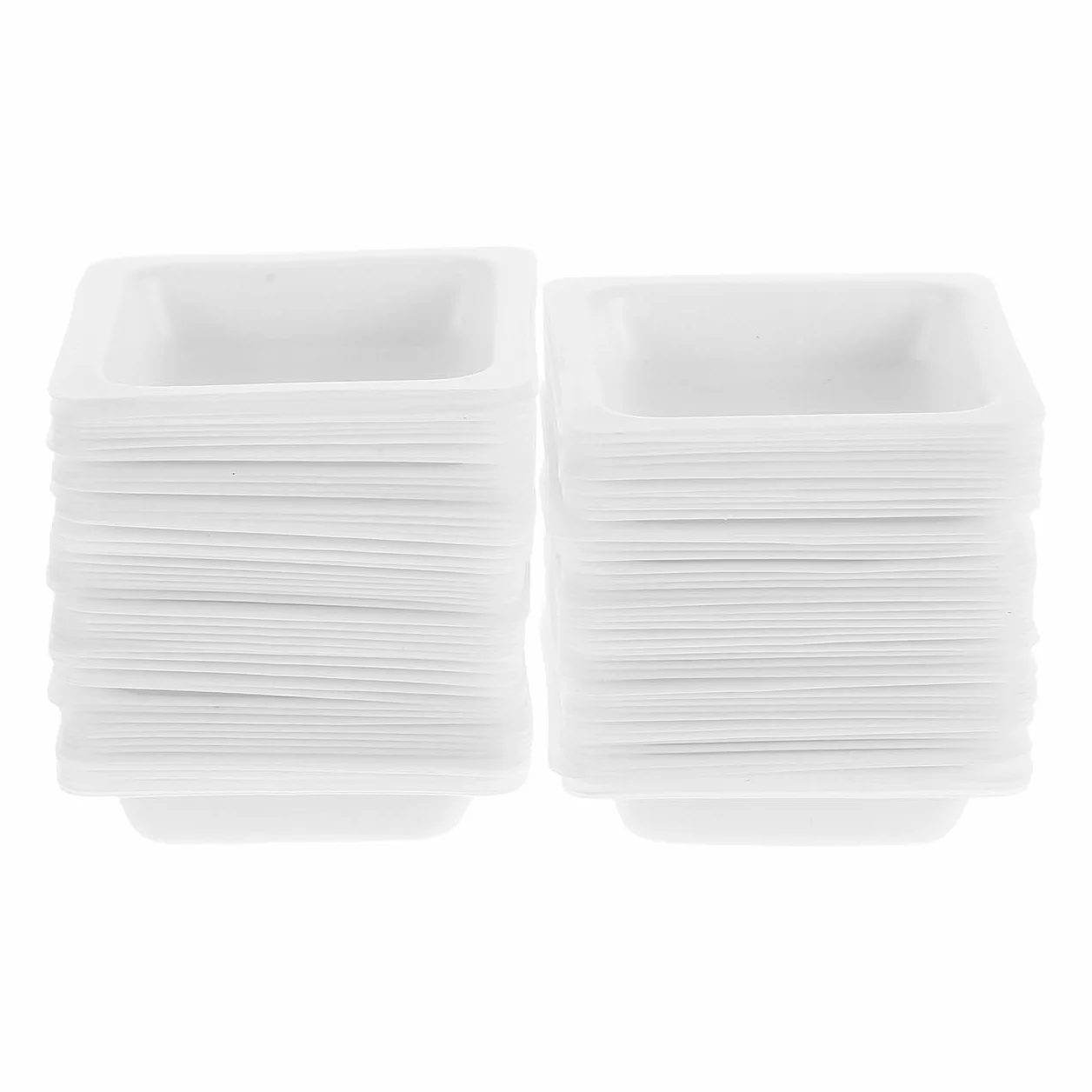 Platillos de Pesaje de Plástico 100 Piezas para Laboratorio Bandejas Pequeñas