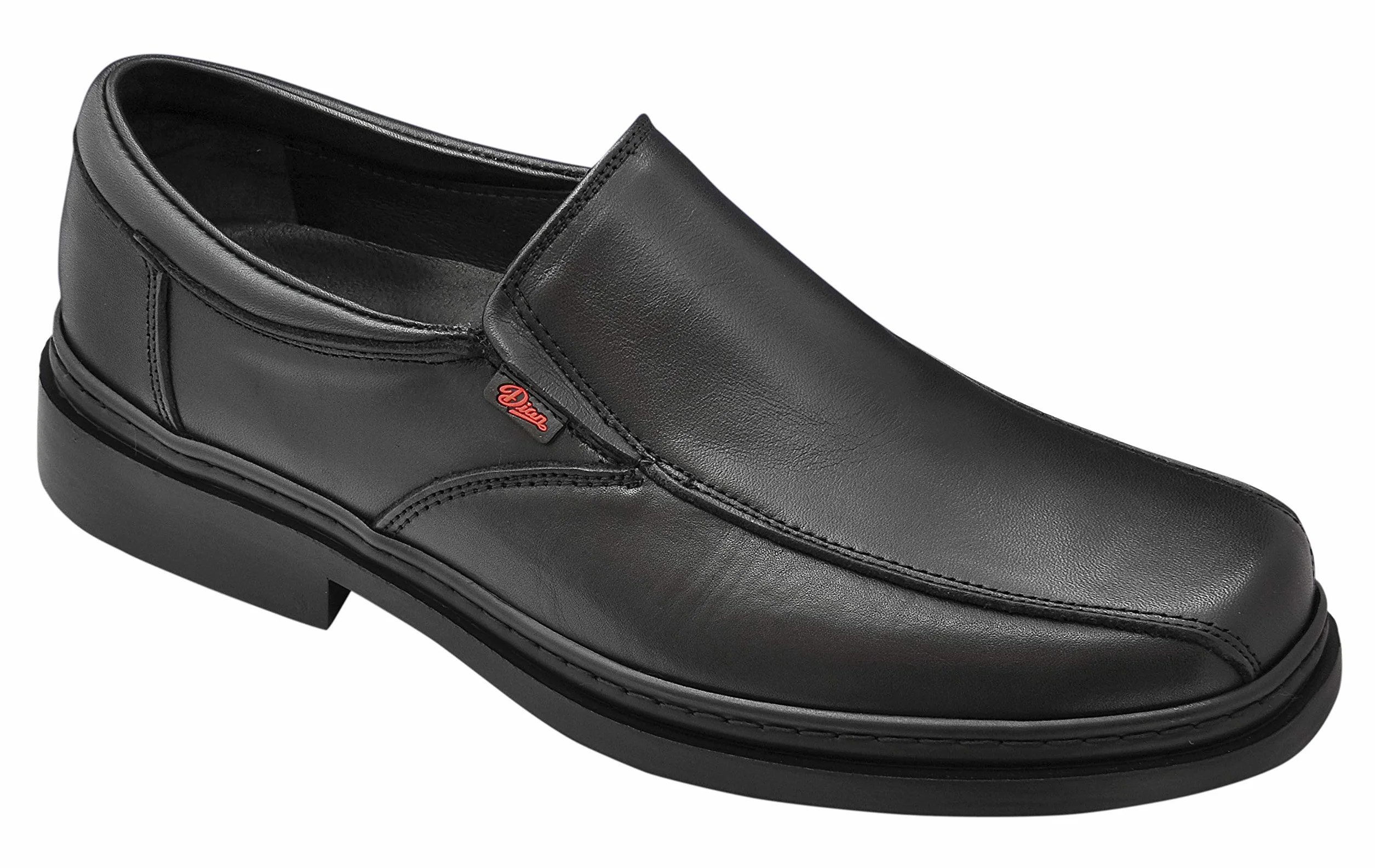 DIAN - CONGRESO Zapato con Cierre de elásticos Laterales, de Piel Micro D’Cover Plus®, Negro (Numeric_45)