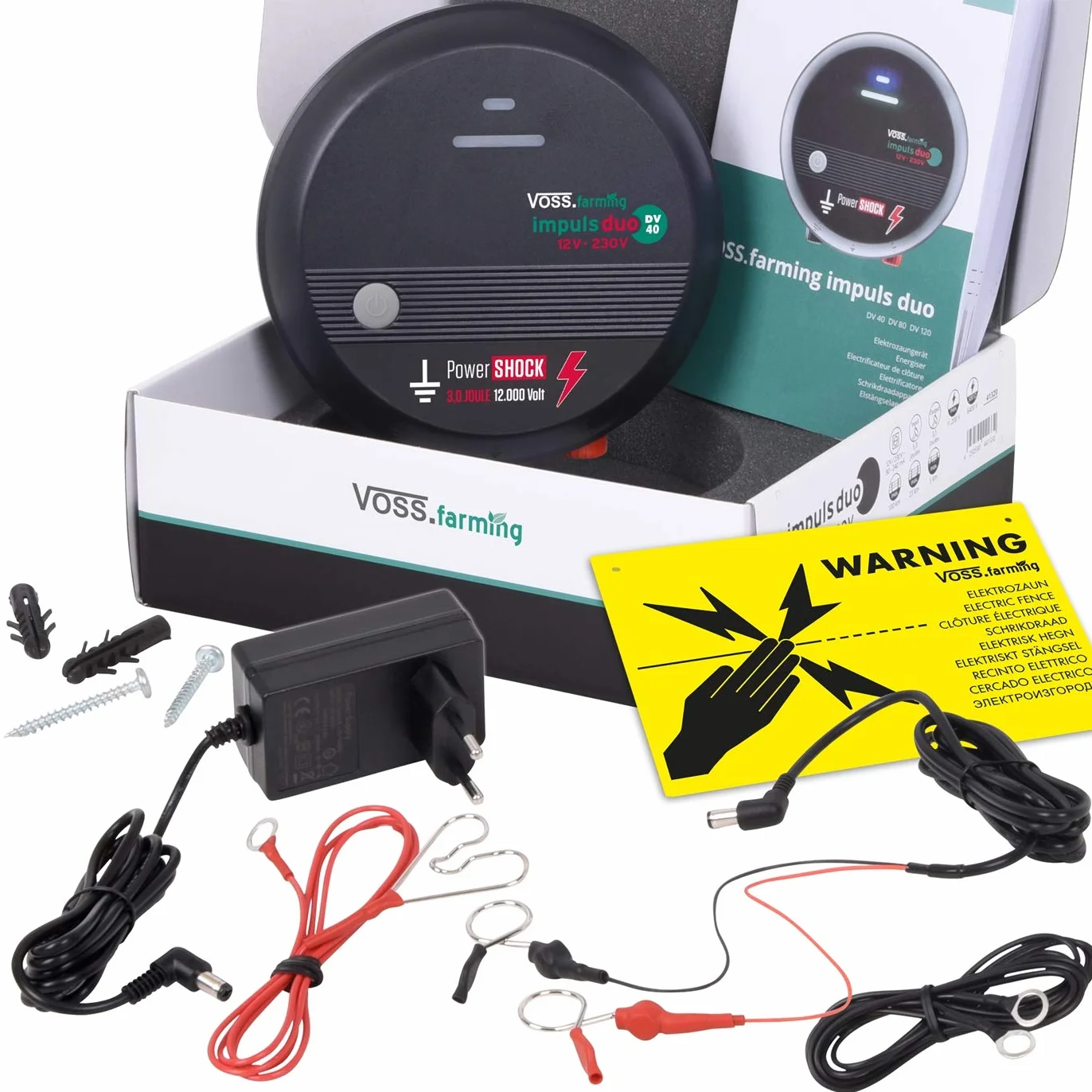 VOSS.farming Pastor eléctrico Impuls DuoDV40 12 V/230 V