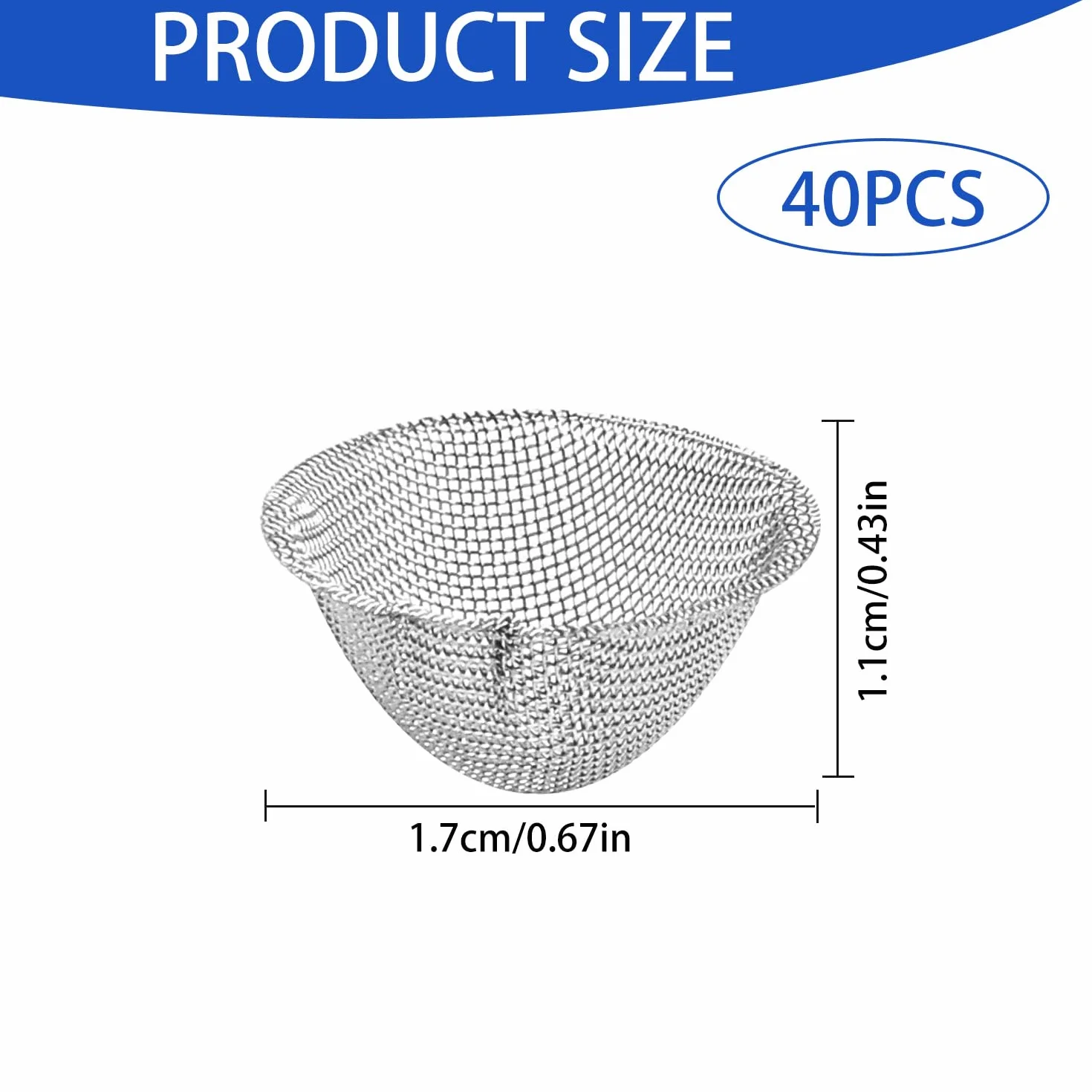Filtros de malla de acero inoxidable 19 mm reutilizables para vaporizadores y tuberías de agua