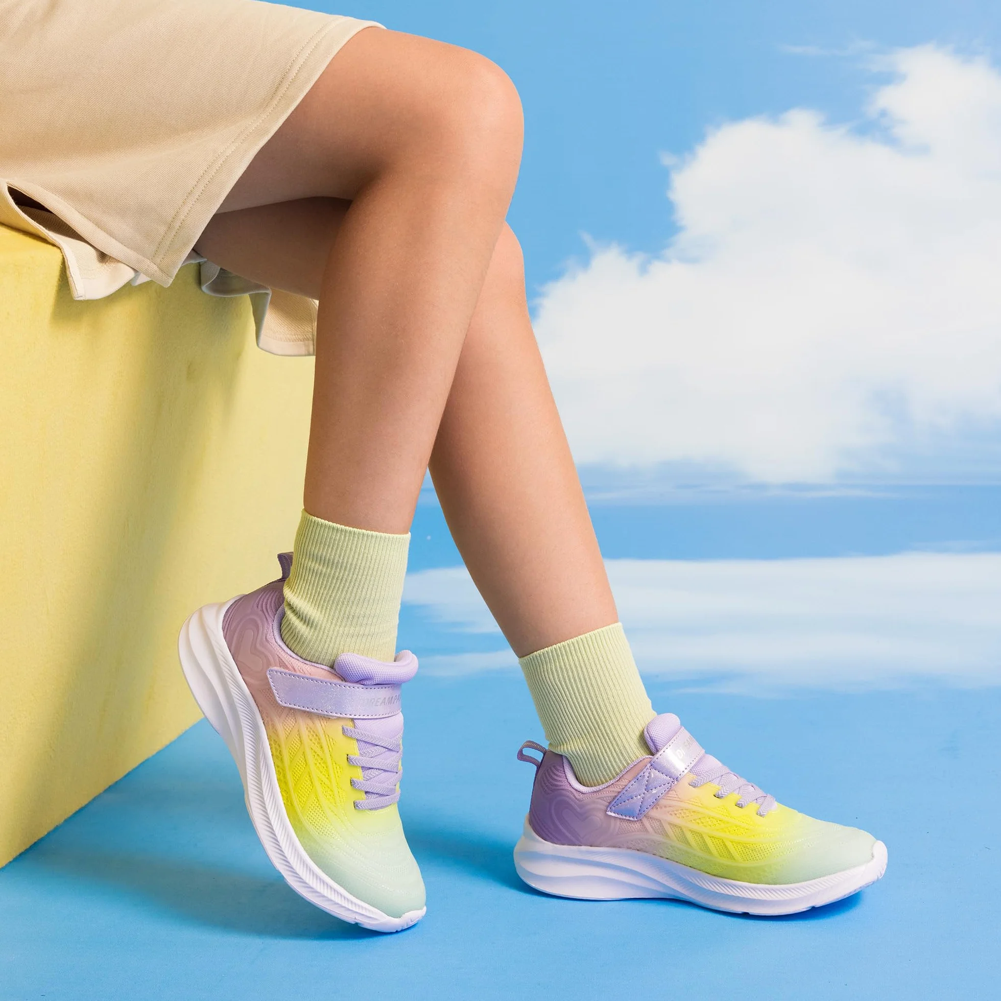 DREAM PAIRS Zapatillas Deportivas Sin Cordones para Niños Running Correr Antideslizantes con Punta Resistente a Las Patasdas