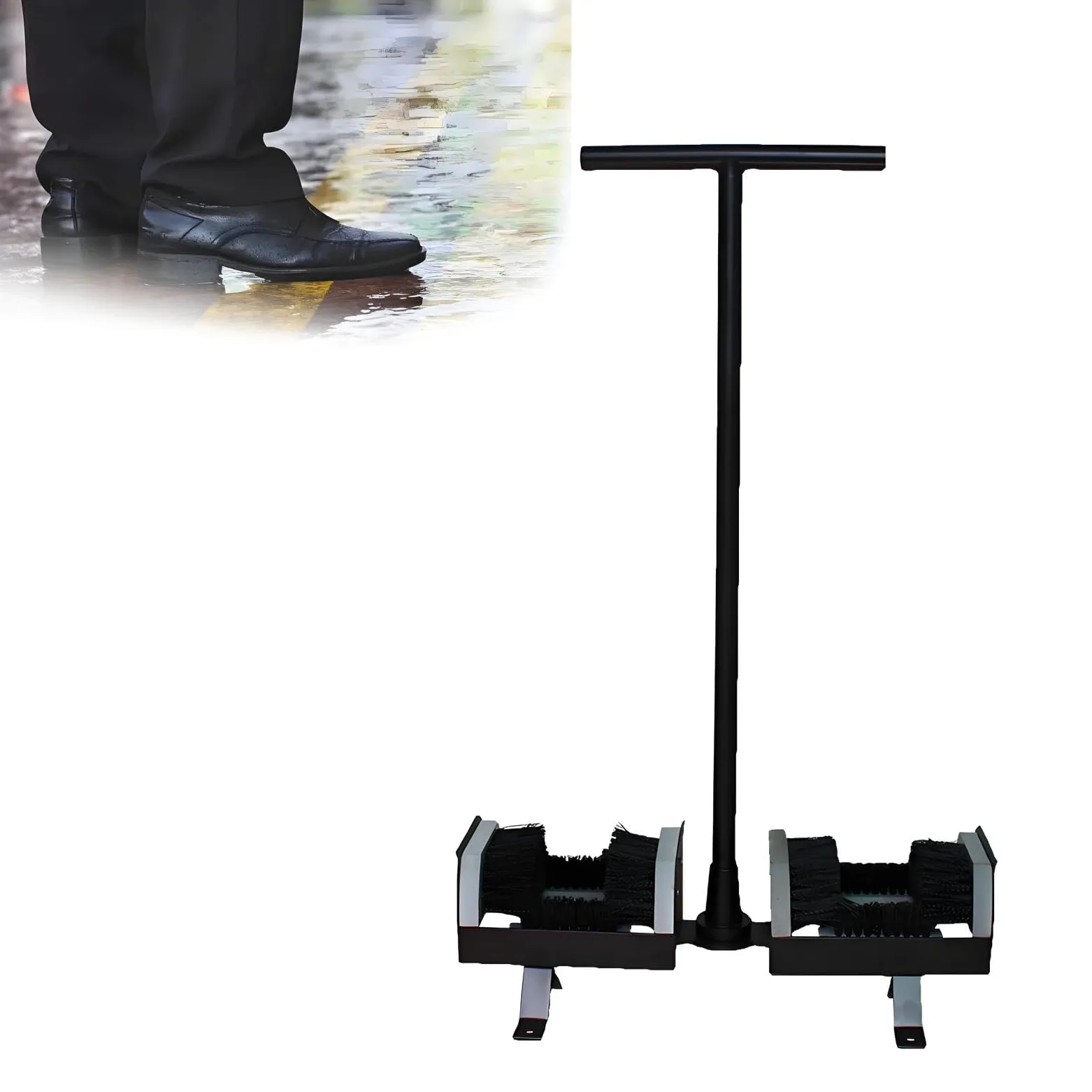 Limpiador de zapatos, rascador de barro para botas con cabezal de cepillo de nailon para eliminar eficazmente el barro, el aguanieve y la nieve; ideal para campos de golf y uso en ranchos
