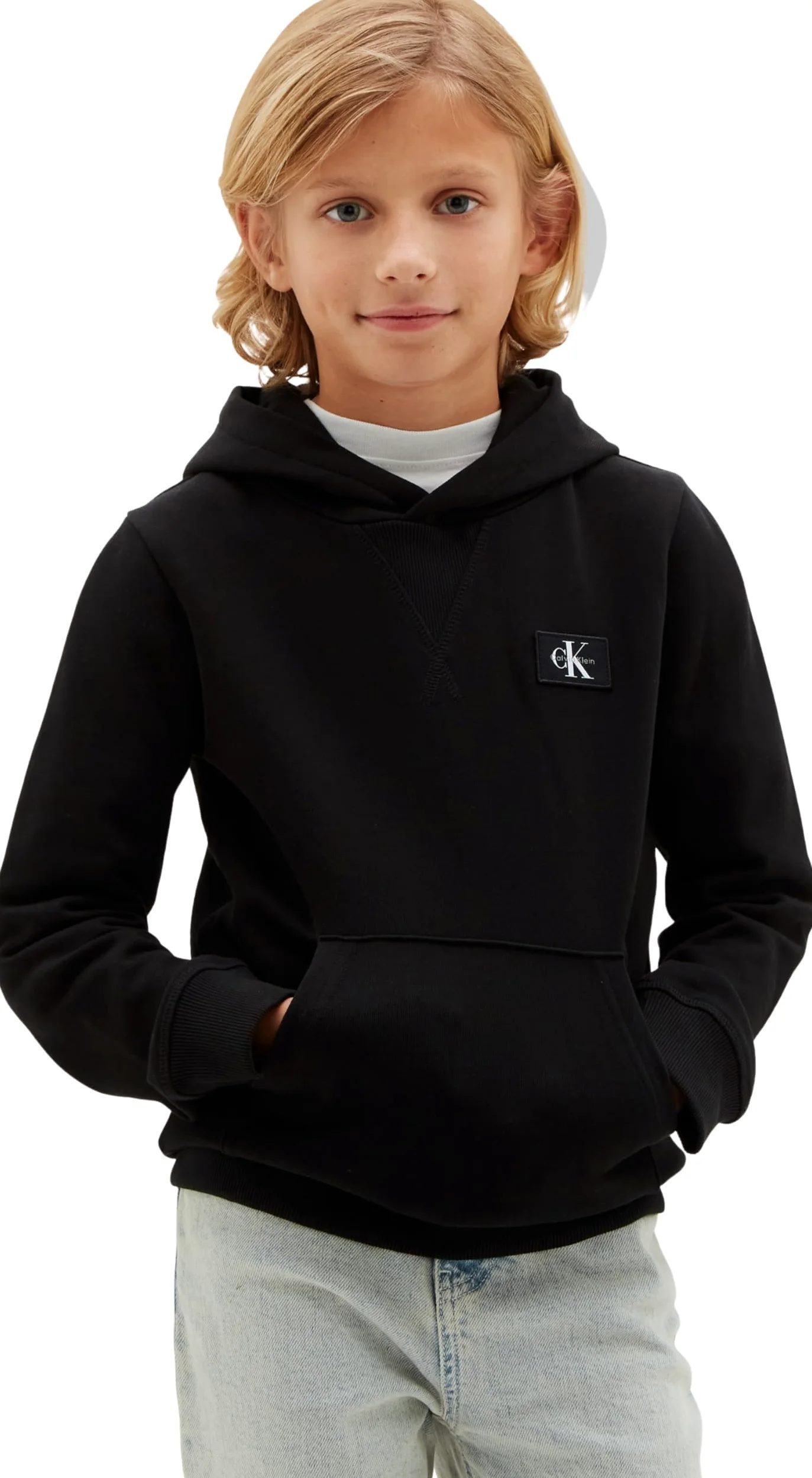 Calvin Klein Terry CK Woven Label Hoodie Lvcktjb39b Otras Sudaderas Niños