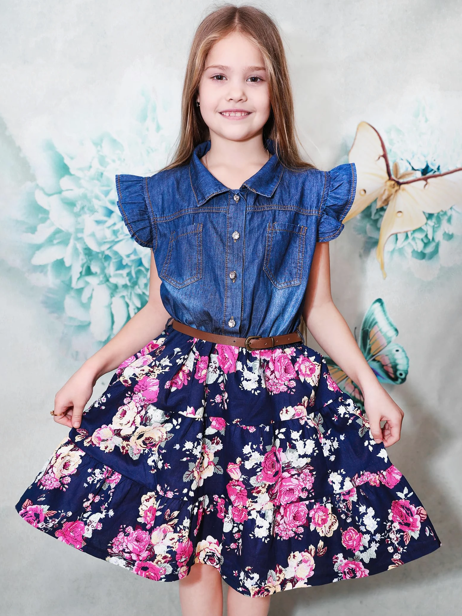 YJ.GWL Vestido occidental para niñas, vestido de princesa para niñas, vestidos de fiesta para niñas de 3 a 14 años
