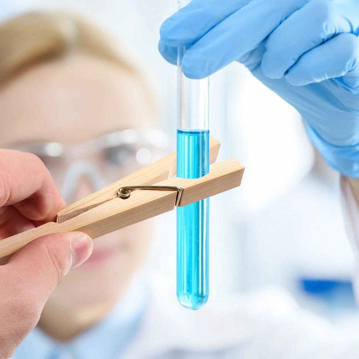 ULTECHNOVO 10piezas Pinza de Madera para Tubos de Ensayo Abrazadera de Laboratorio