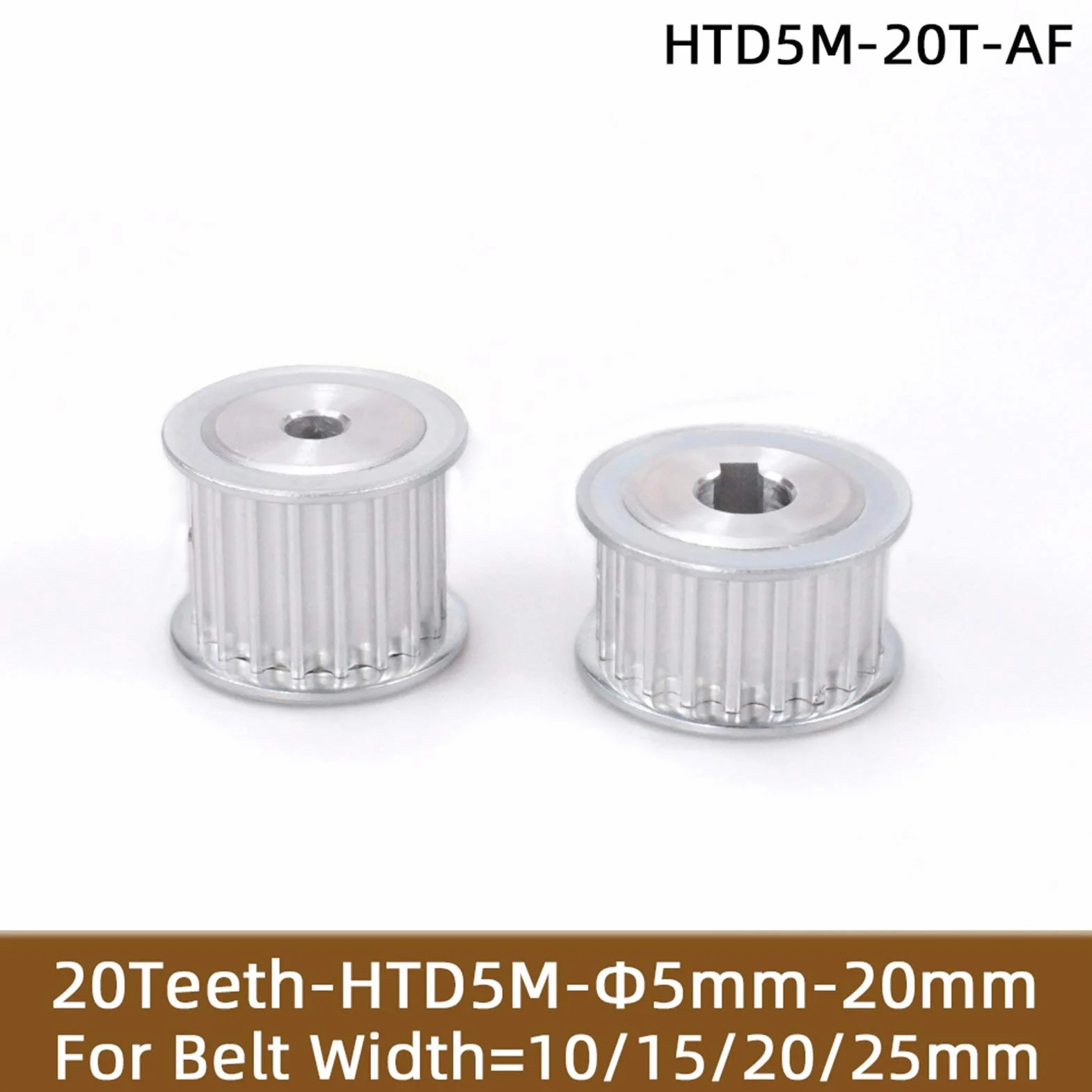 Polea de correa de distribución HTD 5M 20T, ancho 16/21 mm, diámetro interior 5-15 mm