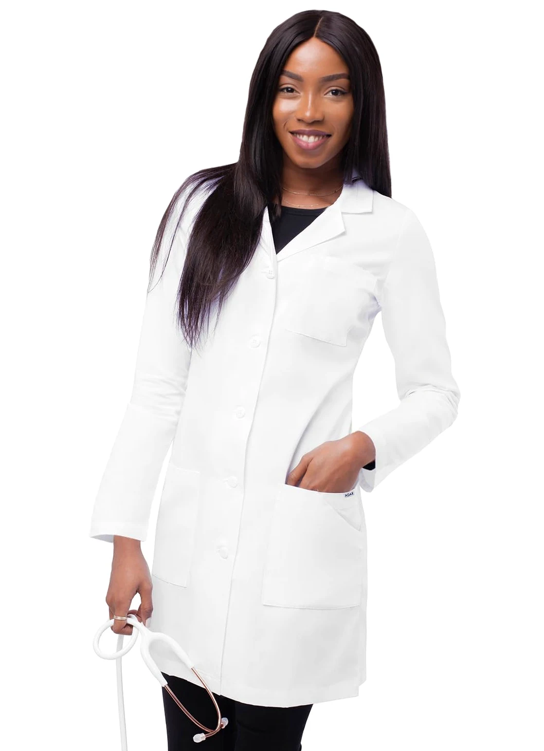 Adar Bata de laboratorio para mujer - Bata de laboratorio de corte delgado