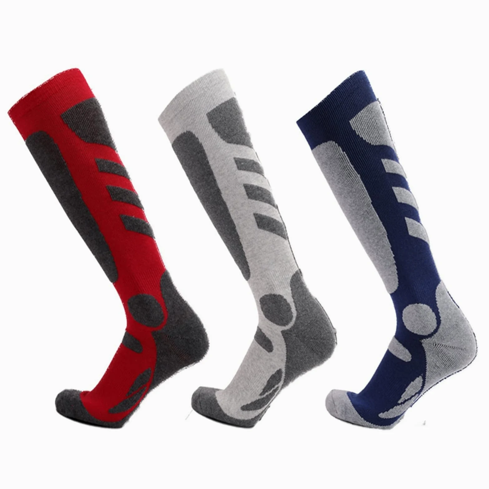 Calcetines deportivos resistentes al aire libre Regiones alpinas al aire libre espesadas TUBO LONG TUBO Calcetines de esquí caliente Mujeres Hombres Ciclismo Calcetines ( Color : 3 , Size : 37-45 )