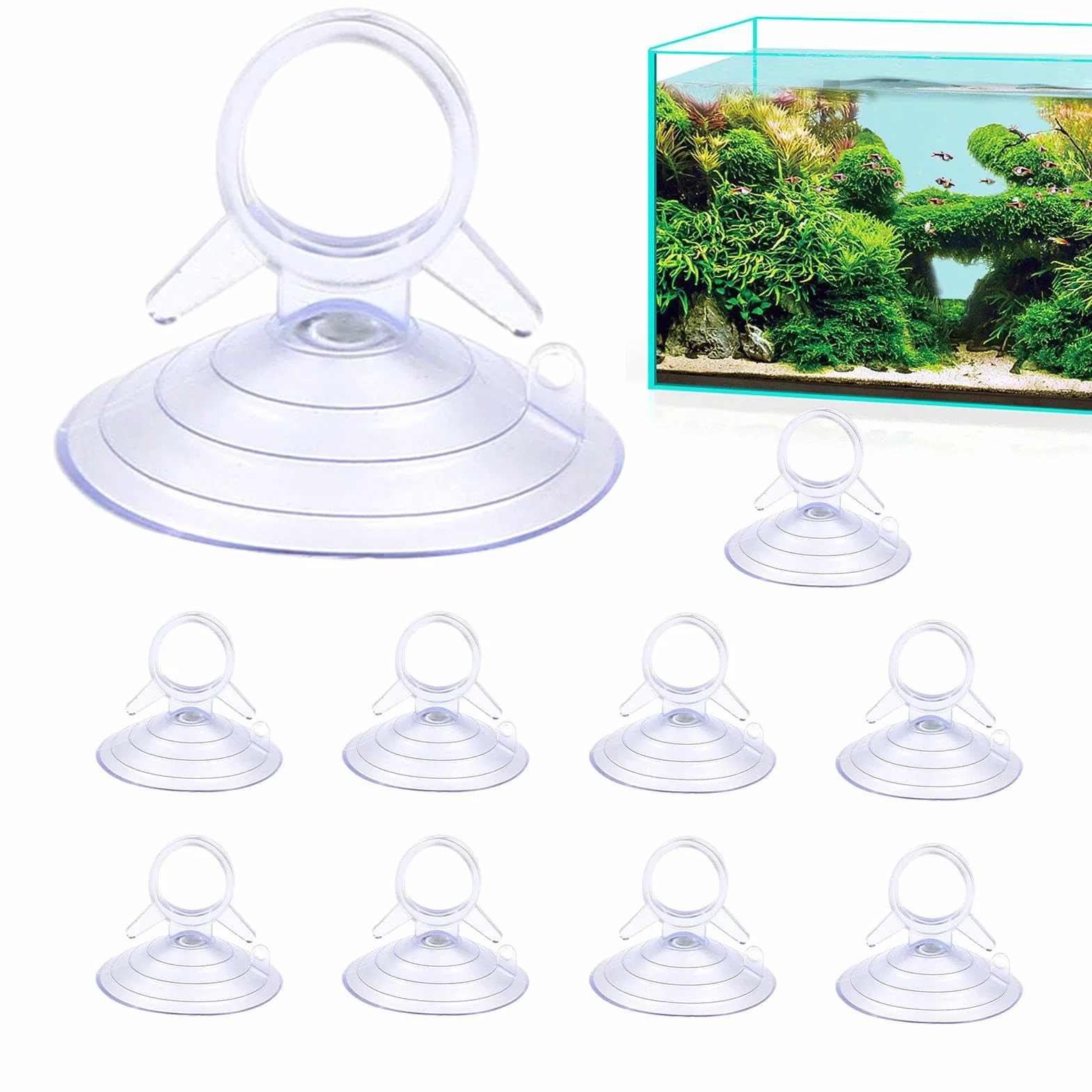 Ventosas Transparentes con Trabillas Protector Solar para Parabrisas Coche Resistente Baño Cocina Ventanas