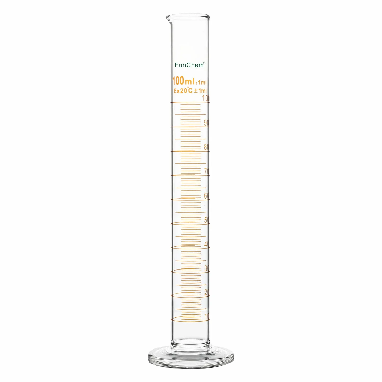 Probeta graduada de vidrio de borosilicato 100 ml con boquilla