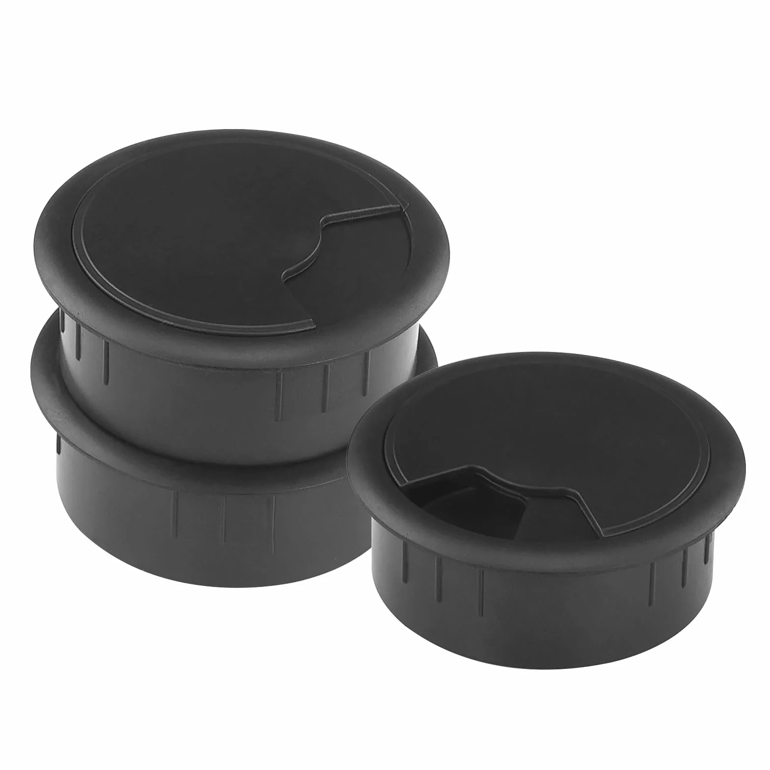 Pasacables para escritorio 60 mm plástico negro