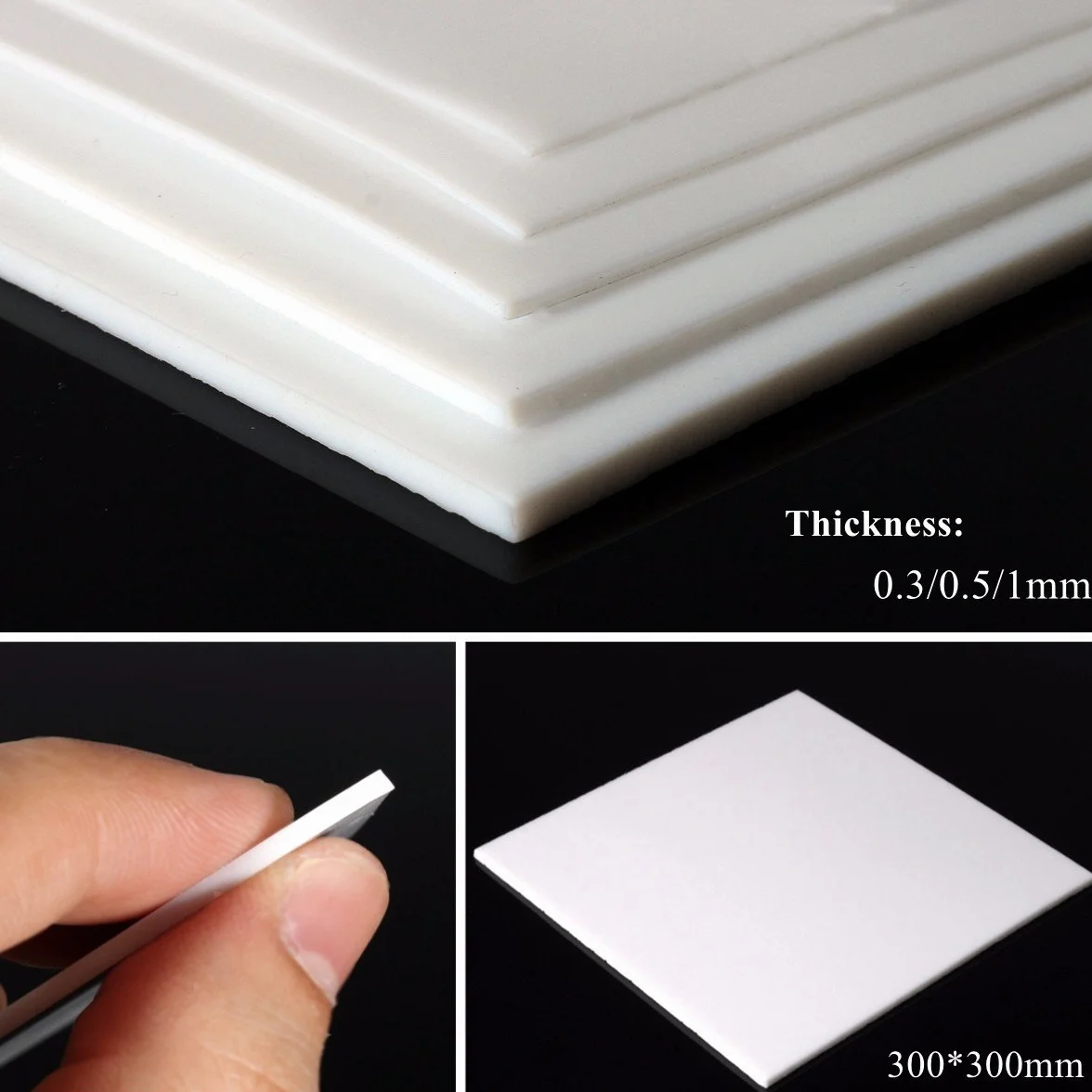 EsportsMJJ 300 X 300mm PTFE Film Sheet High Temperature Resistance 0.3mm 0.5mm 1mm